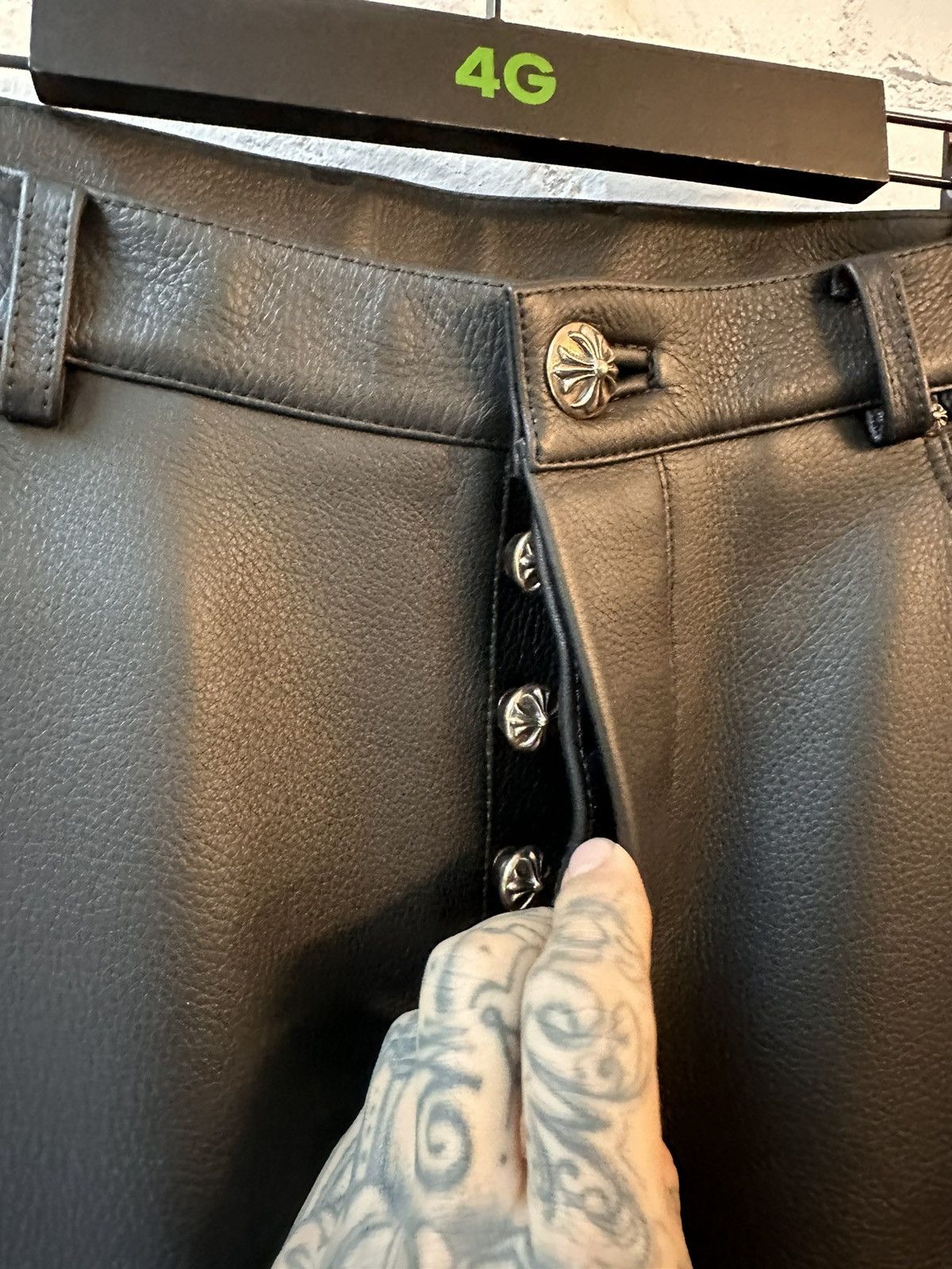 Chrome Hearts Chrome Hearts NEW sz 40 XXXL LEATHER Jeans Size US 40 / EU 56 - 4 Thumbnail