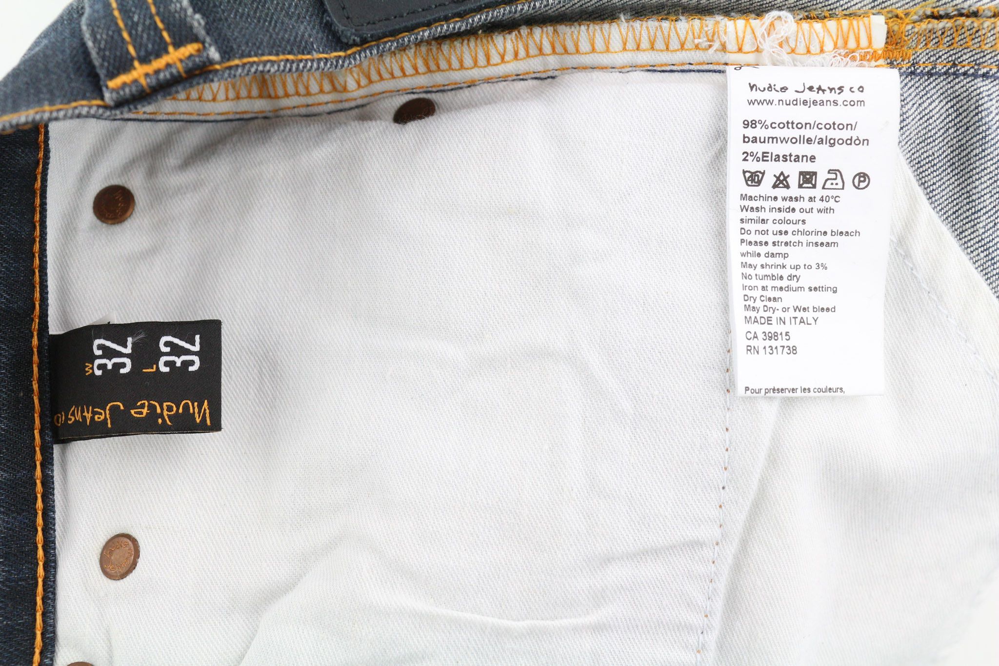 Nudie Jeans THIN FINN W32/L32 Grey Authent Washed Jeans 82703 Size US 32 / EU 48 - 8 Thumbnail