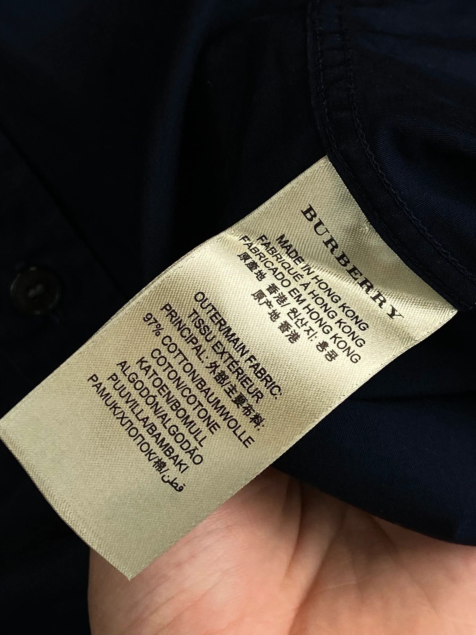 Burberry Burberry Navy Blue Shirt XL Classic Vintage Size US XL / EU 56 / 4 - 6 Thumbnail