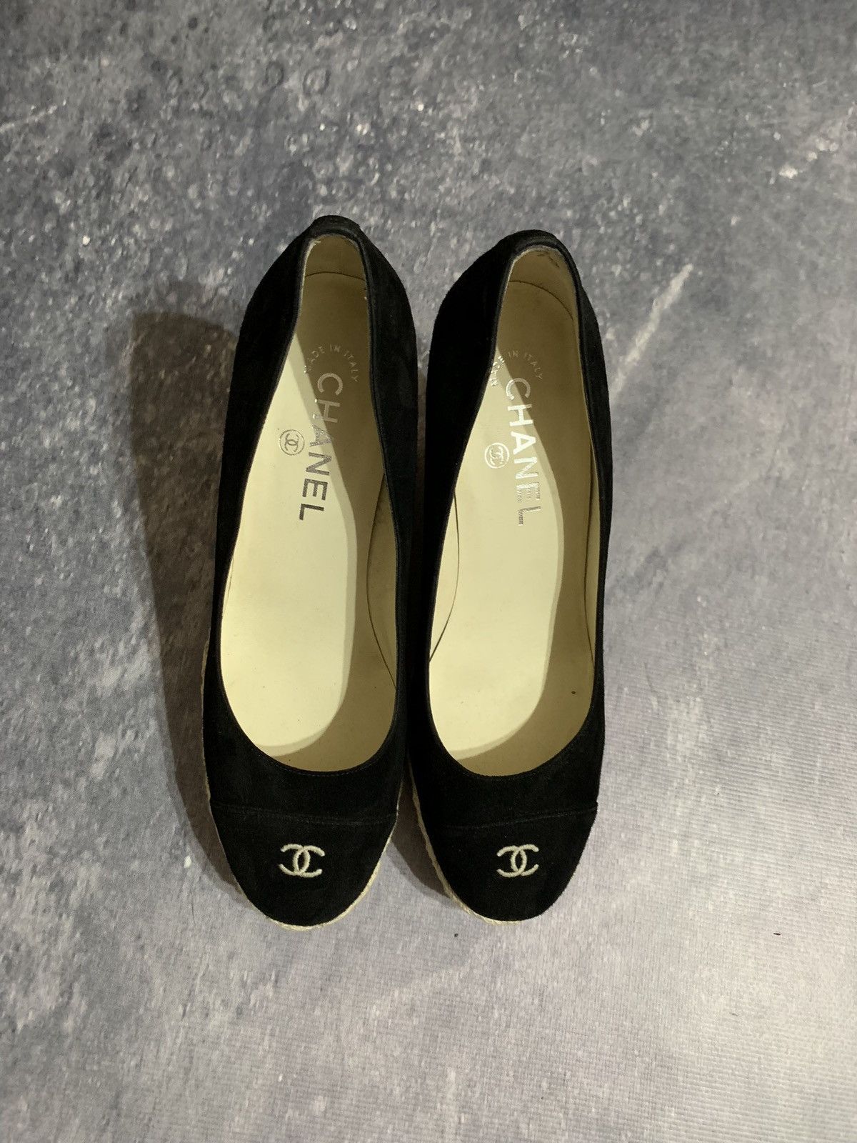 Chanel × Designer Authentic Chanel Platforms Sandals Women Black Size US 7.5 / IT 37.5 - 2 Thumbnail