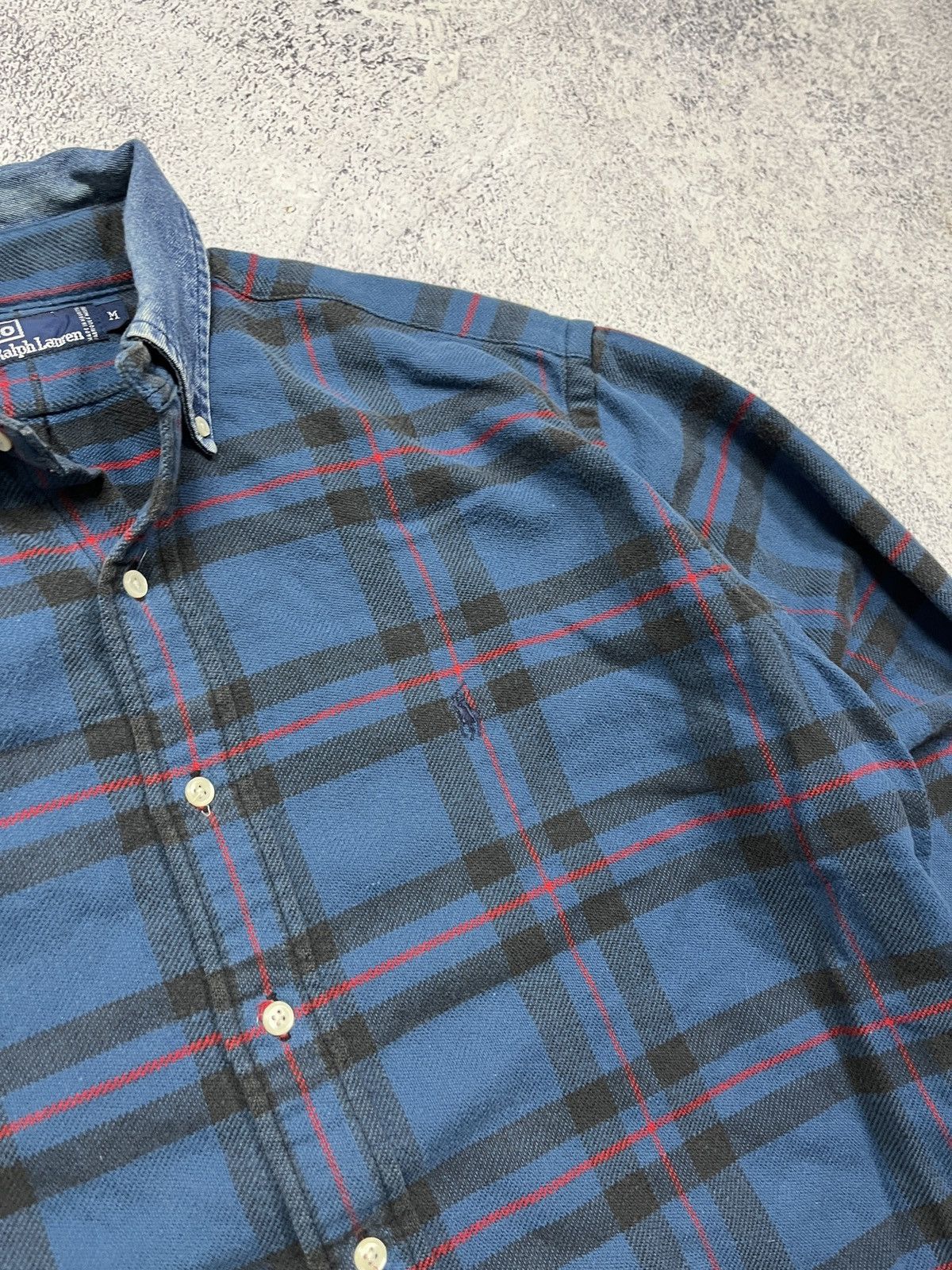 Flannel Polo Ralph Lauren Flannel Plaid Check Button Up Shirt 90’s Size US M / EU 48-50 / 2 - 6 Thumbnail