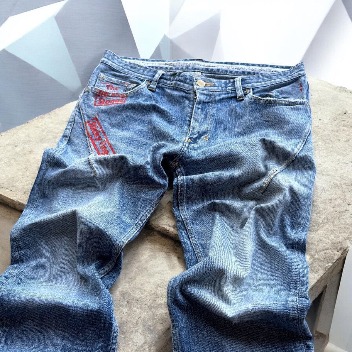 Number (N)ine 🌟NUMBER NINE X ROLLING STONES 501 DENIM JEANS PANTS Size US 30 / EU 46 - 2 Thumbnail
