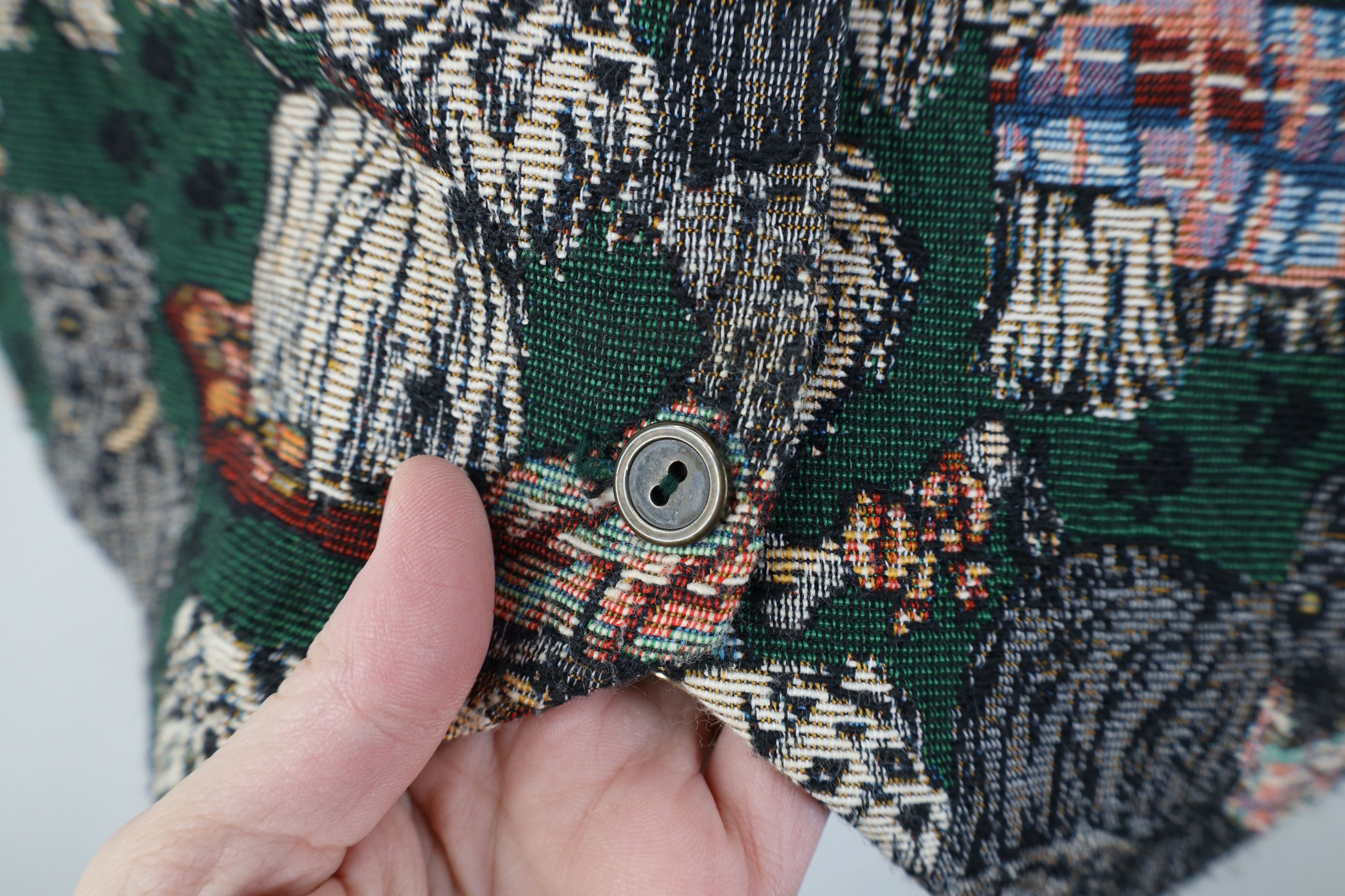 Vintage Vintage 90s Streetwear Needlepoint Dogs Tie Back Vest Jacket Size M / US 6-8 / IT 42-44 - 4 Thumbnail