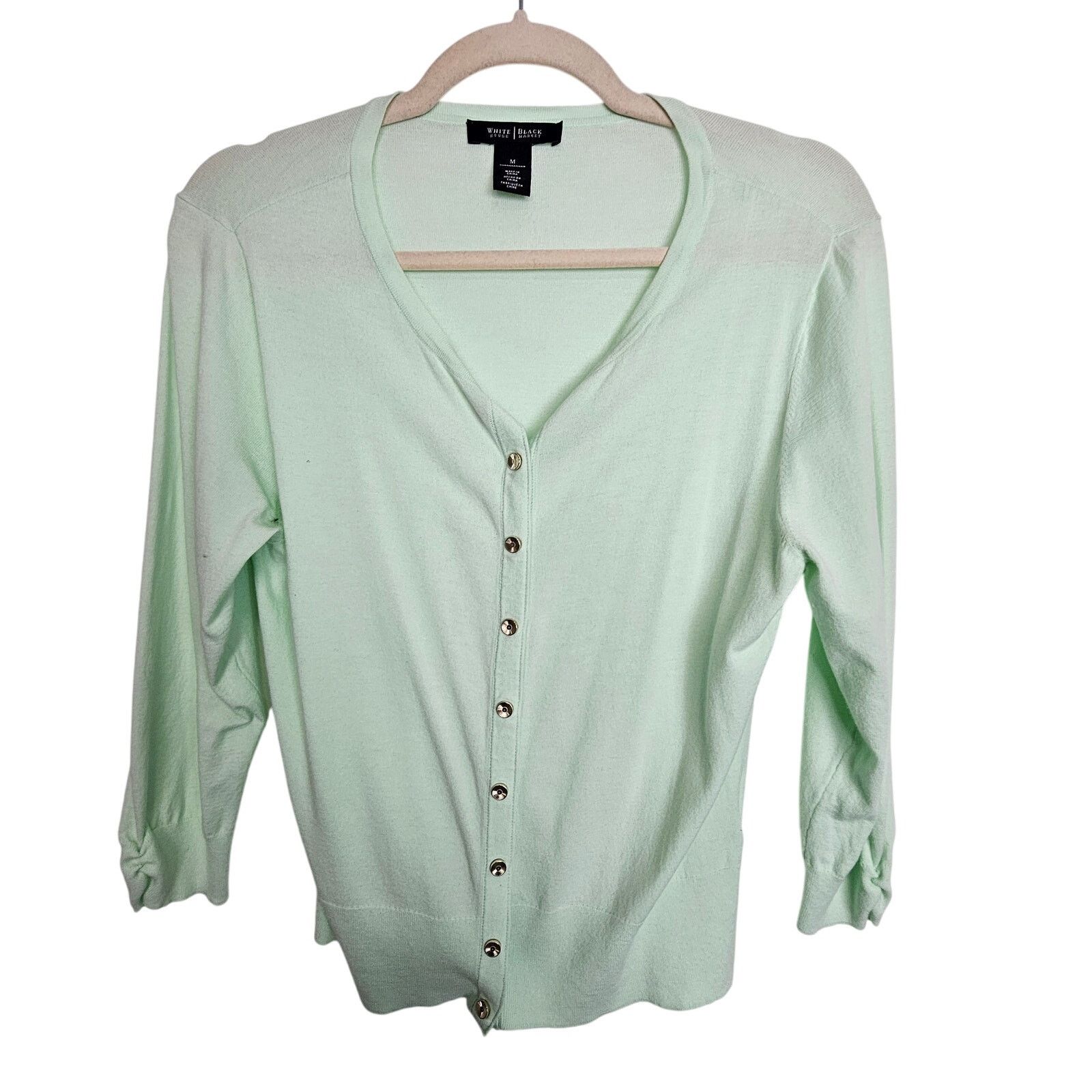 White House Black Market White House Black Market Womens Cardigan Sweater Size M Snap Size M / US 6-8 / IT 42-44 - 1 Thumbnail