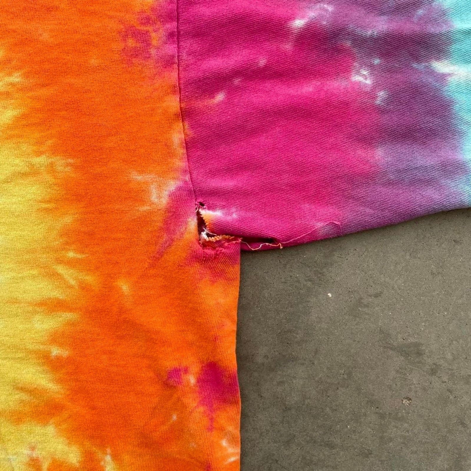 Vintage Vintage 90s Liquid Blue Rolling Stones Tie Dye T-shirt Size US L / EU 52-54 / 3 - 5 Thumbnail