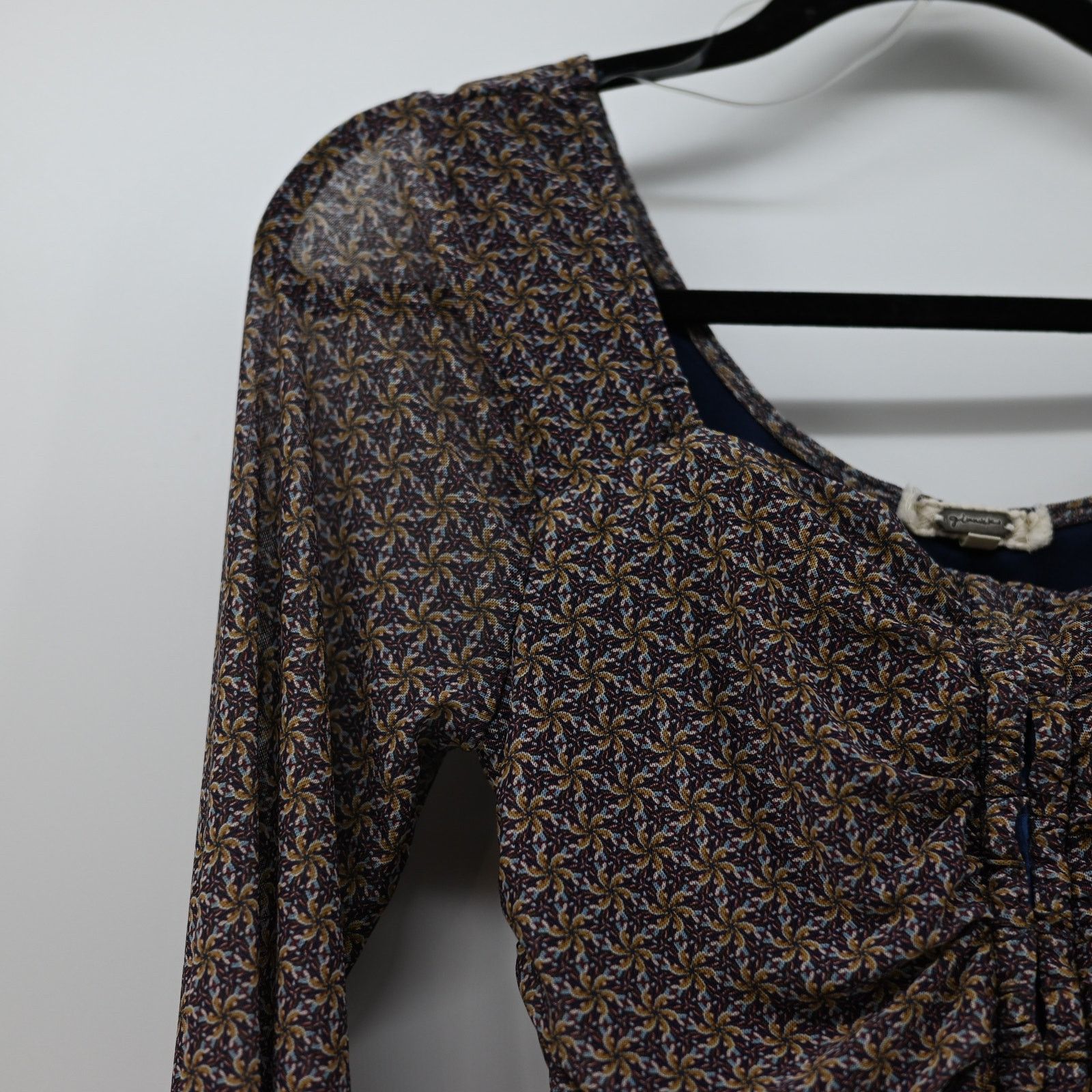 Other Gimmick Size M Floral Ruched Long Sleeve Top Y2K Style Size M / US 6-8 / IT 42-44 - 7 Thumbnail