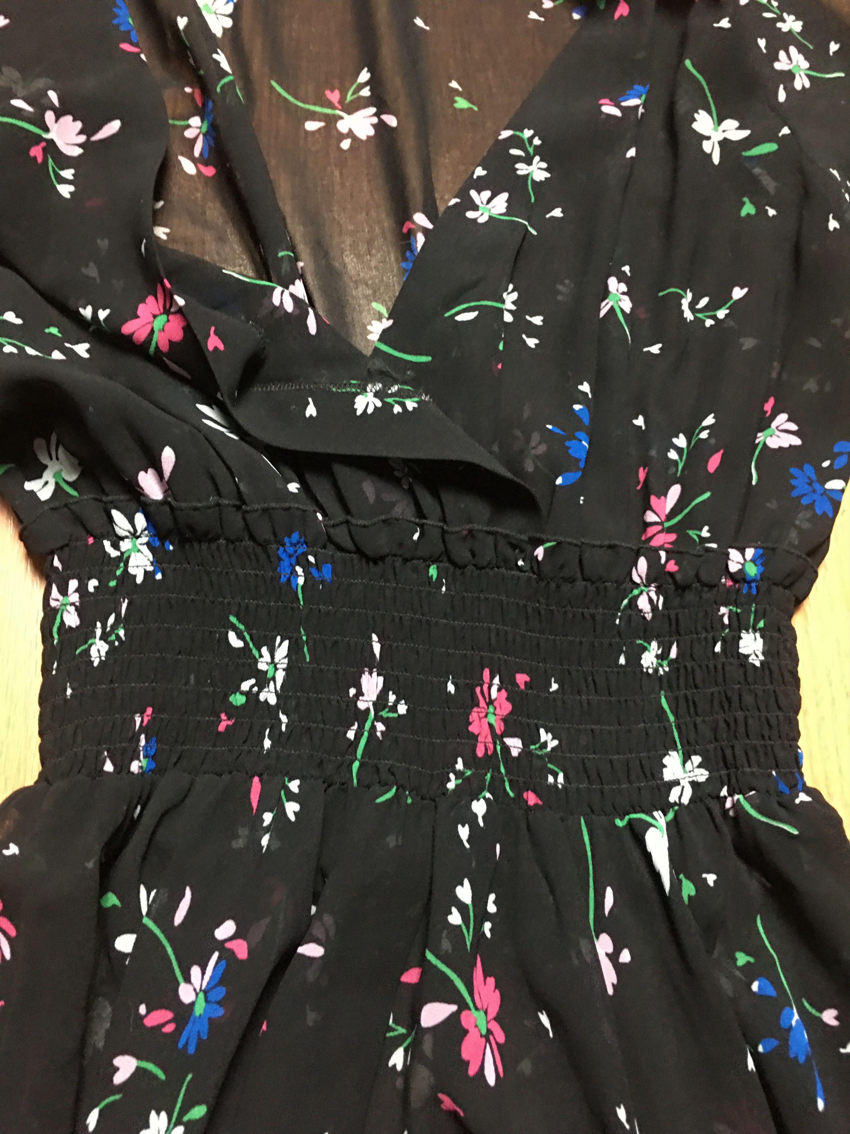 Maje MAJE Rayman Dress Women's 3/4 Sleeve Floral Print Size 3/L Size L / US 10 / IT 46 - 10 Thumbnail