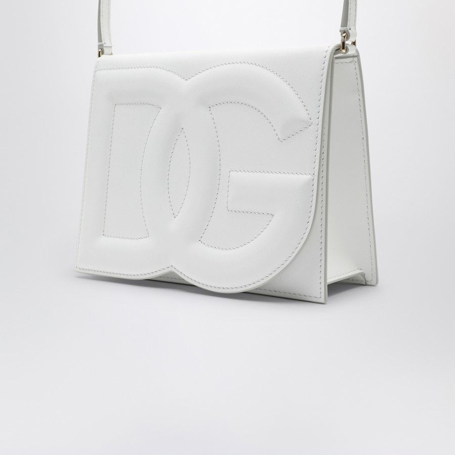 Dolce & Gabbana o1d2blof0824 Size : OS / Logo Leather Shoulder Bag in White Size ONE SIZE - 5 Thumbnail