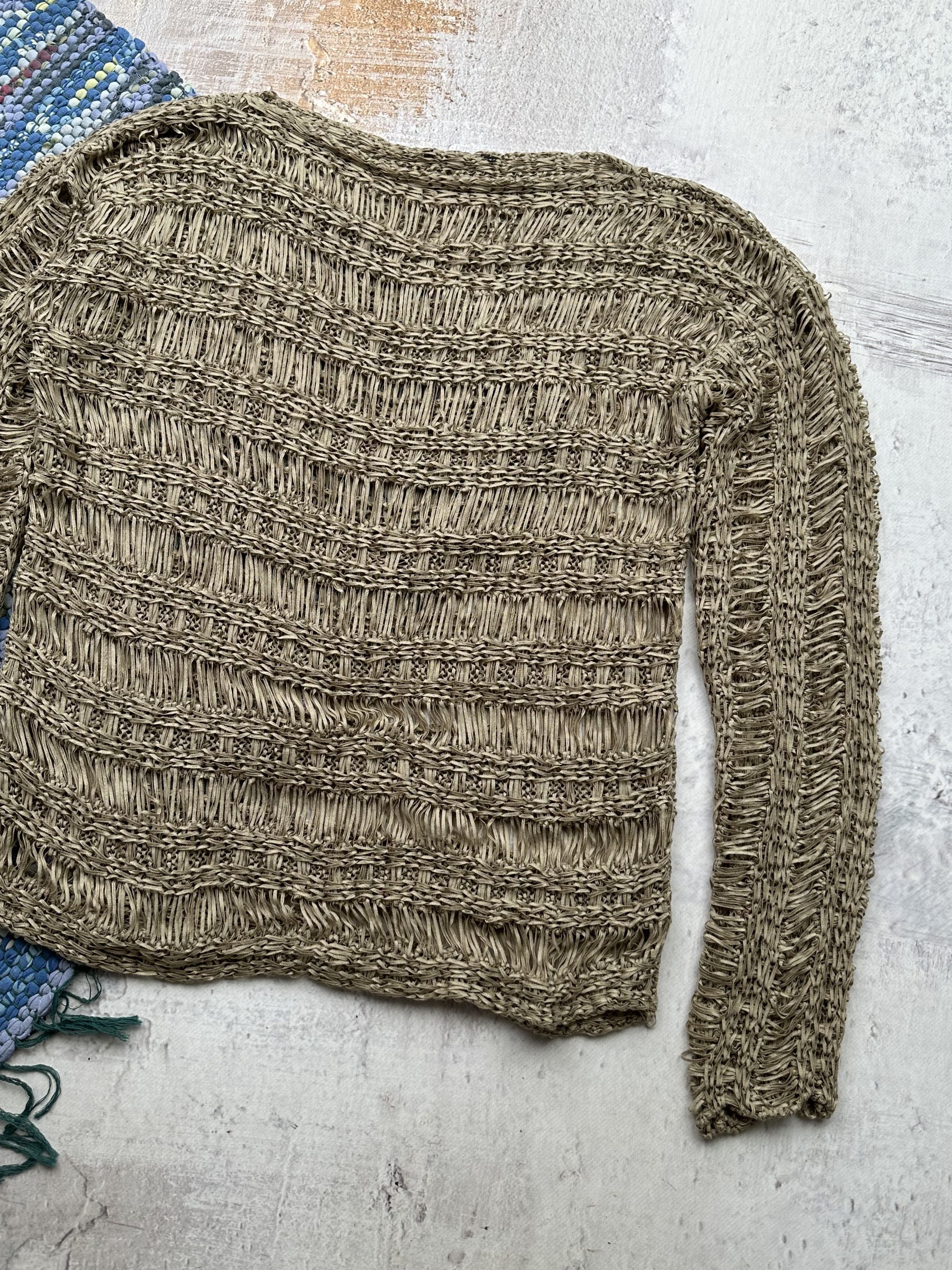 Japanese Brand Vintage Mesh Sweater A253(303) Size US S / EU 44-46 / 1 - 3 Thumbnail