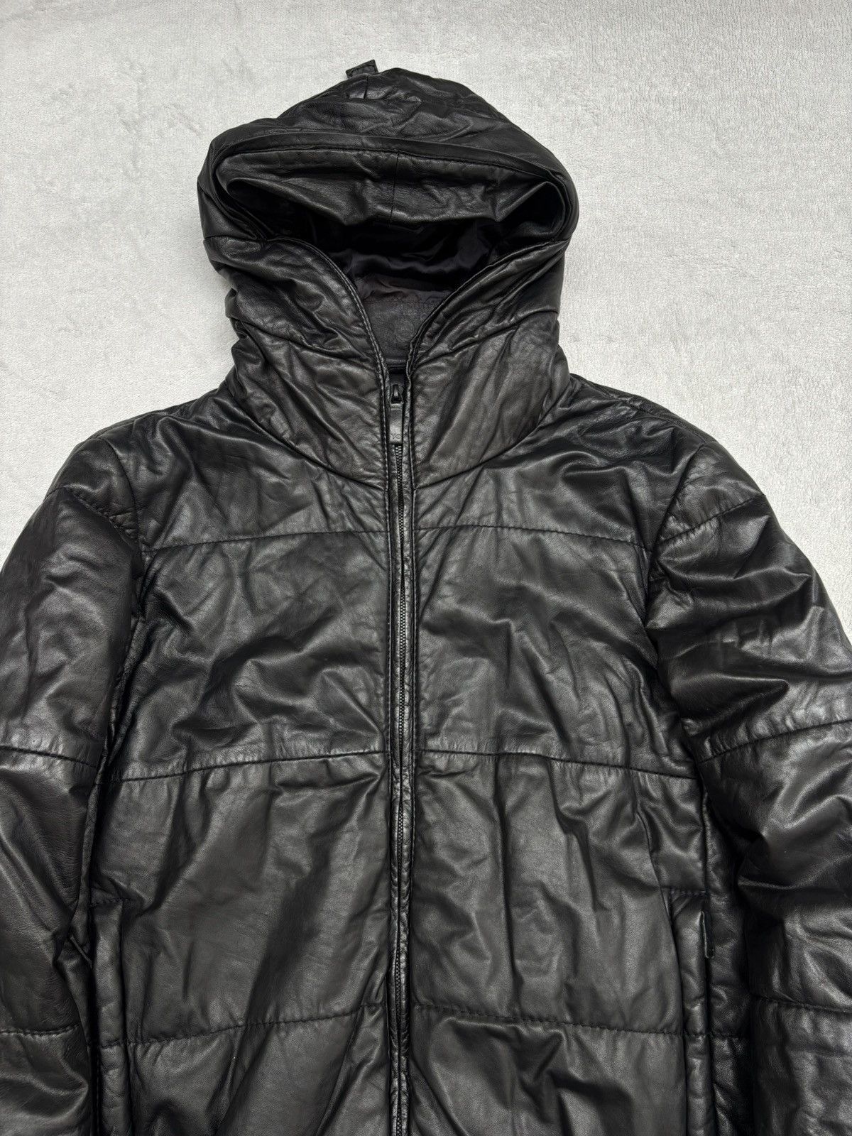 Y-3 A/W 2008 Y-3 Yohji Adidas Leather Puffer Ninja Jacket Size US L / EU 52-54 / 3 - 7 Thumbnail