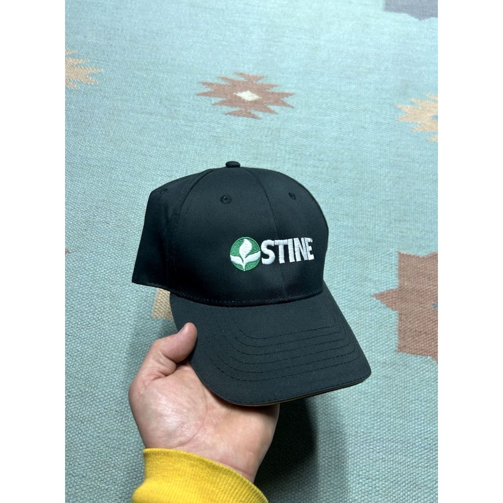 Vintage Stine Hat Cap Embroidered Logo Black Adjustable Straps Baseball Cap Men Size ONE SIZE - 2 Thumbnail