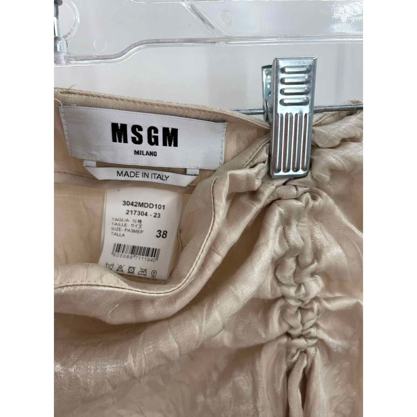 MSGM MSGM Skirt 38 Ivory Pre Owned Size Line Midi Size 26" / US 2 / IT 38 - 2 Thumbnail