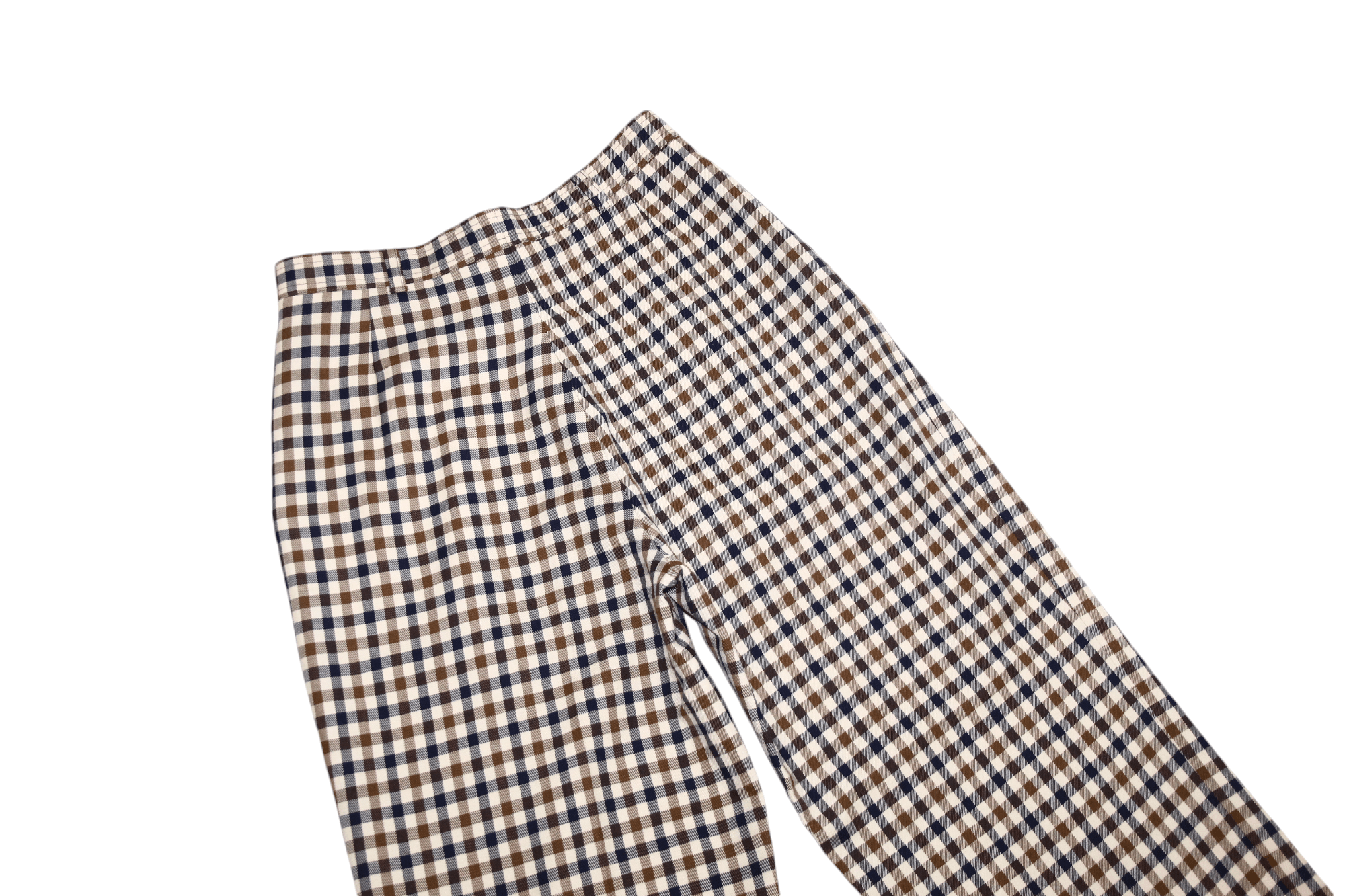 Aquascutum Aquascutum Carlton Check Ankle Trousers Wide Leg high waist Size 27" / US 4 / IT 40 - 9 Thumbnail
