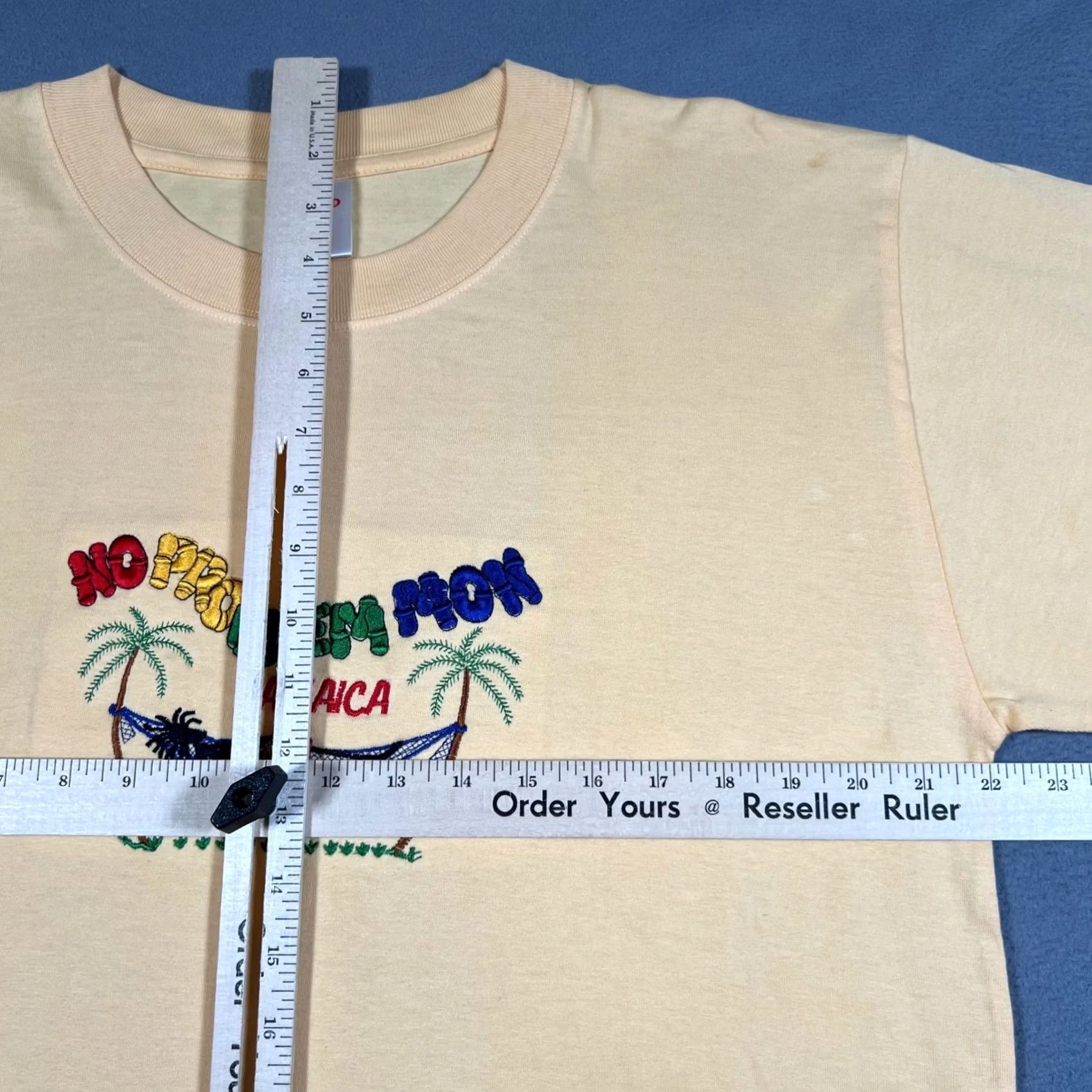 Vintage Island Tees Jamaica Large Beige Graphic Shirt Regular Men Size US L / EU 52-54 / 3 - 5 Thumbnail