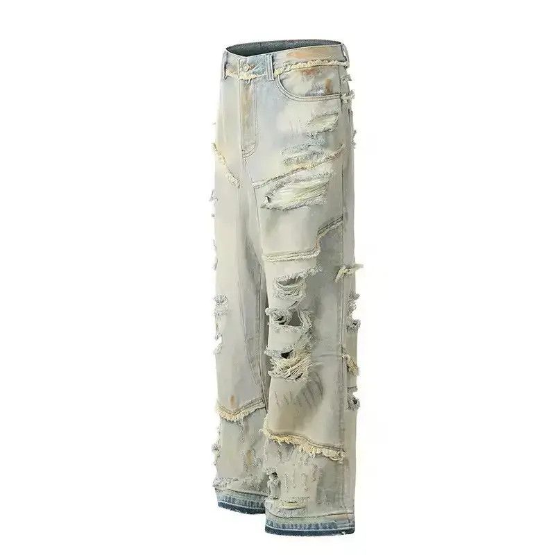 Japanese Brand Streetwear Washed Hole Ripped Y2k Jeans Size US 34 / EU 50 - 2 Thumbnail