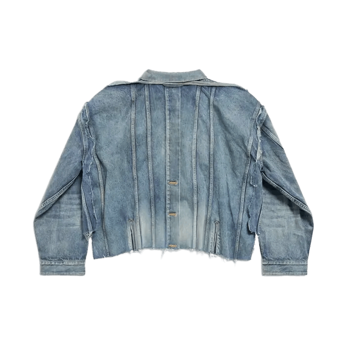Balenciaga o1s1wg110126 Deconstructed Jacket in Blue Size M / US 6-8 / IT 42-44 - 2 Thumbnail