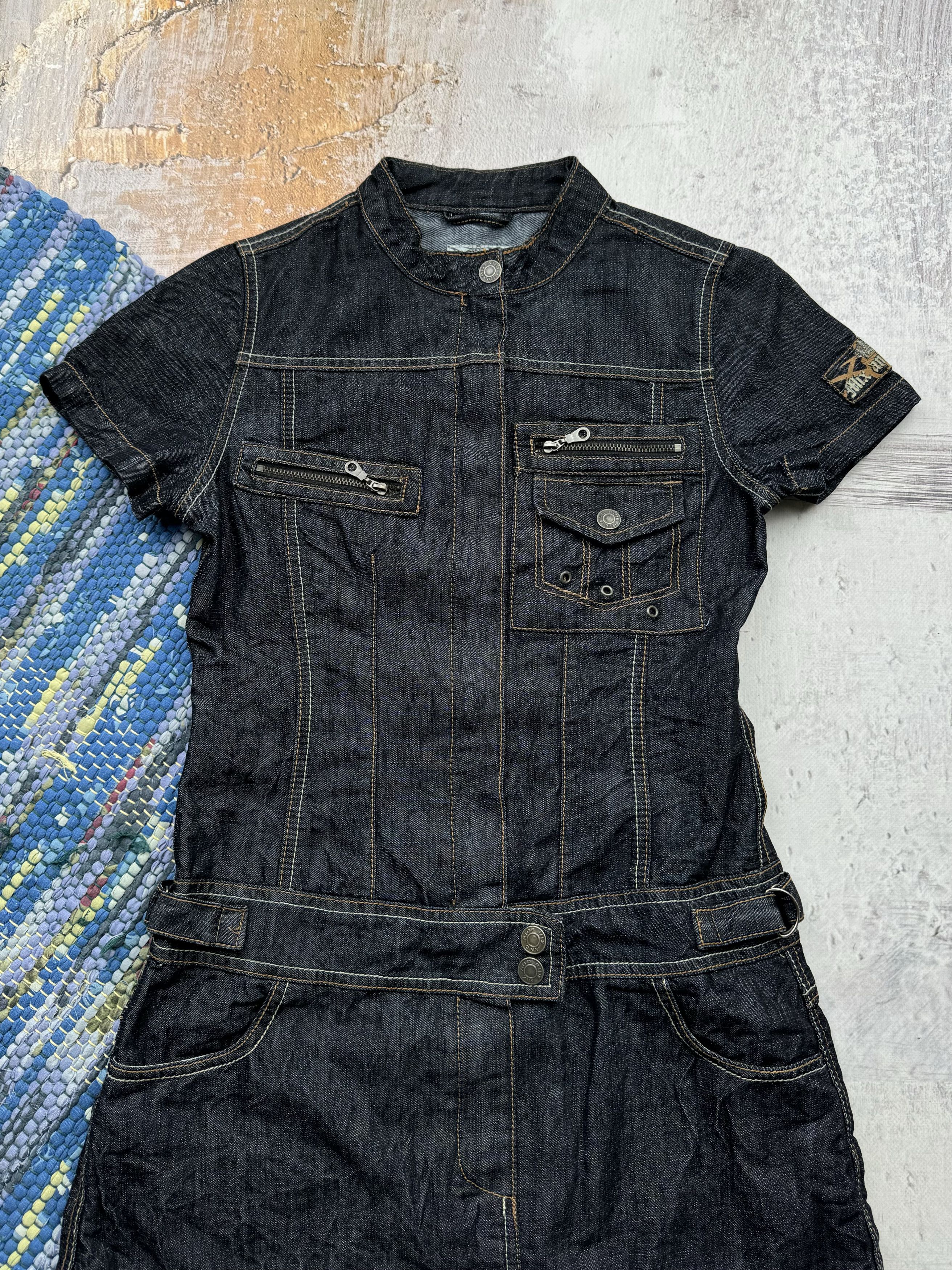 Japanese Brand × Vintage Vintage Multi-Pocket Denim Dress Size S / US 4 / IT 40 - 2 Thumbnail