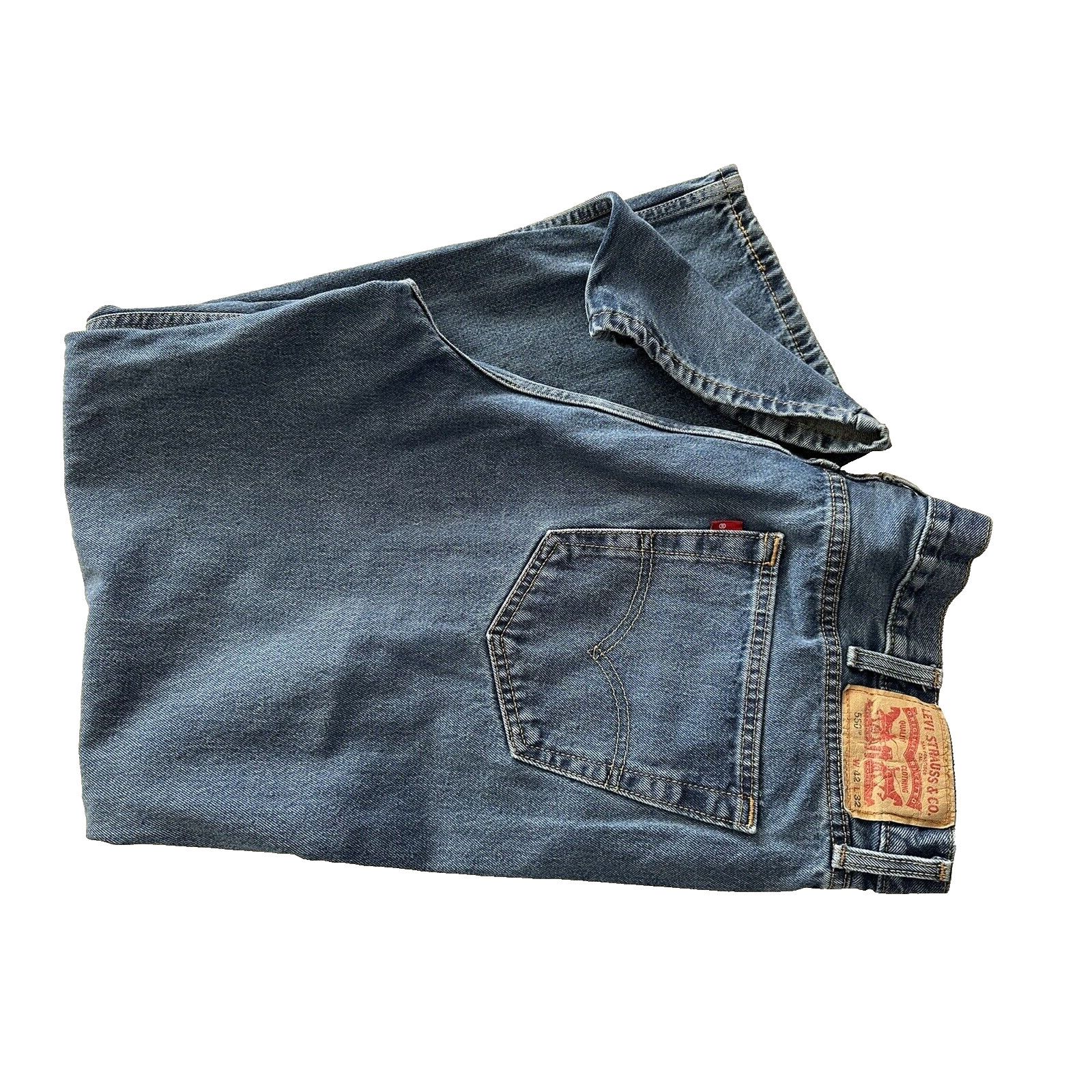 Levi's LEVIS 550 relaxed, 42x32 Dark Blue Wash, Cotton 2019 *CLEAN Size 42" / US 20 - 1 Thumbnail