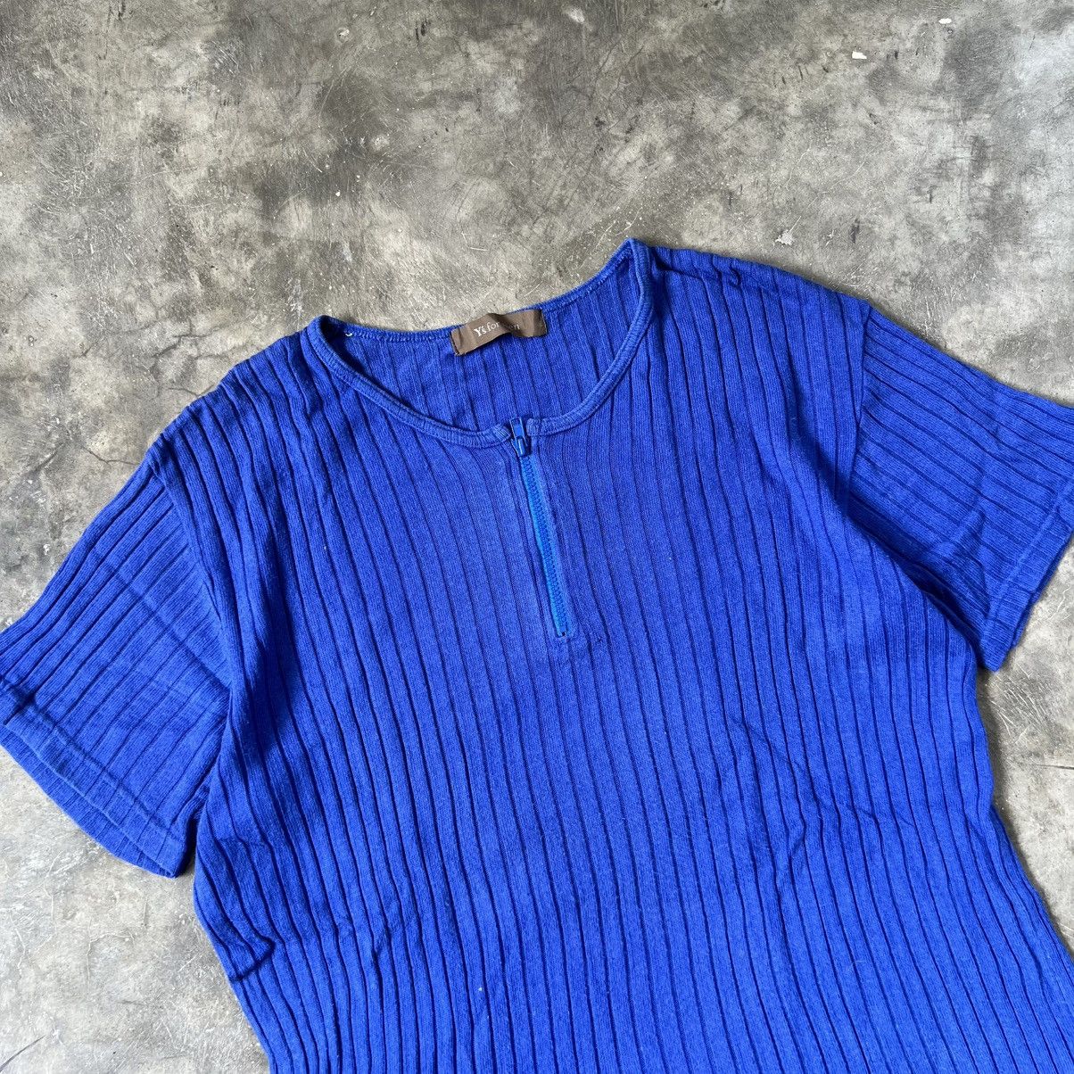 Y's for Men 1990’s Y’s For Men by Yohji Yamamoto Ribbed Half Zip Shirt Size US M / EU 48-50 / 2 - 2 Thumbnail