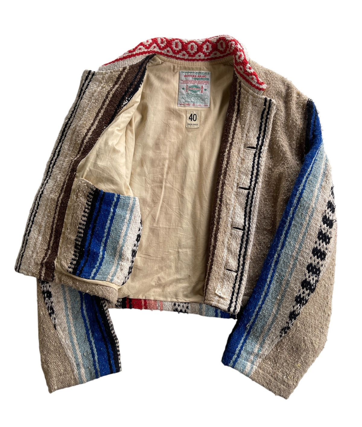 Vintage RARE!!! 70s Union Made Chimayo Blouson Jacket Size US L / EU 52-54 / 3 - 3 Thumbnail