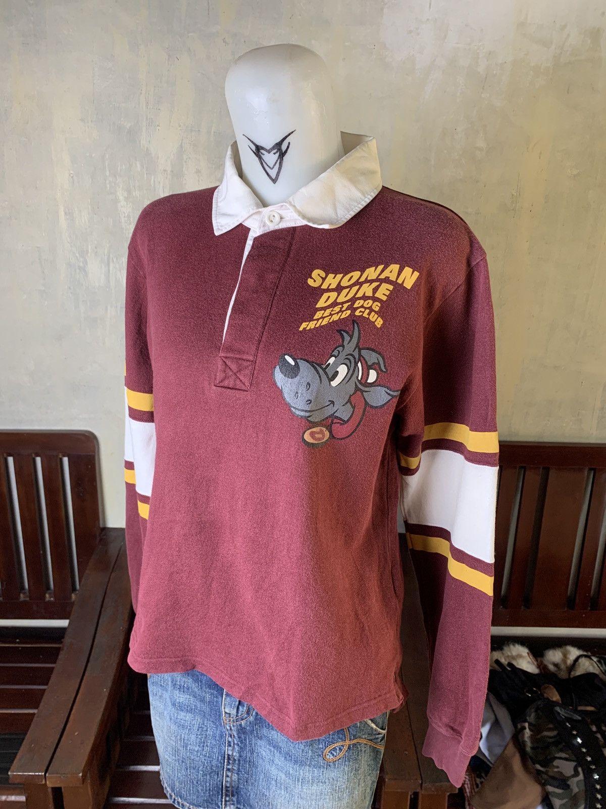 Japanese Brand 2000s Shonanbo Japan University Ivy League Style Rugby Shirt Size M / US 6-8 / IT 42-44 - 2 Thumbnail
