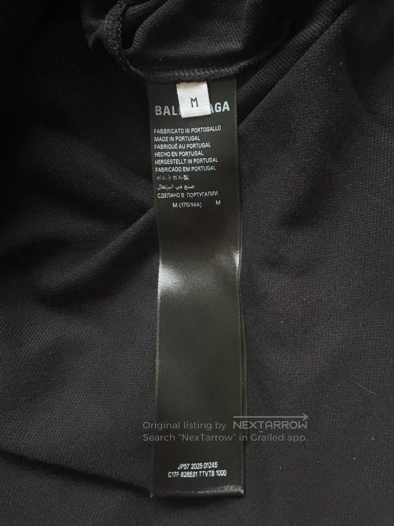 Balenciaga Balenciaga Black ringed lettering embroidery Polo shirt Size US M / EU 48-50 / 2 - 4 Thumbnail