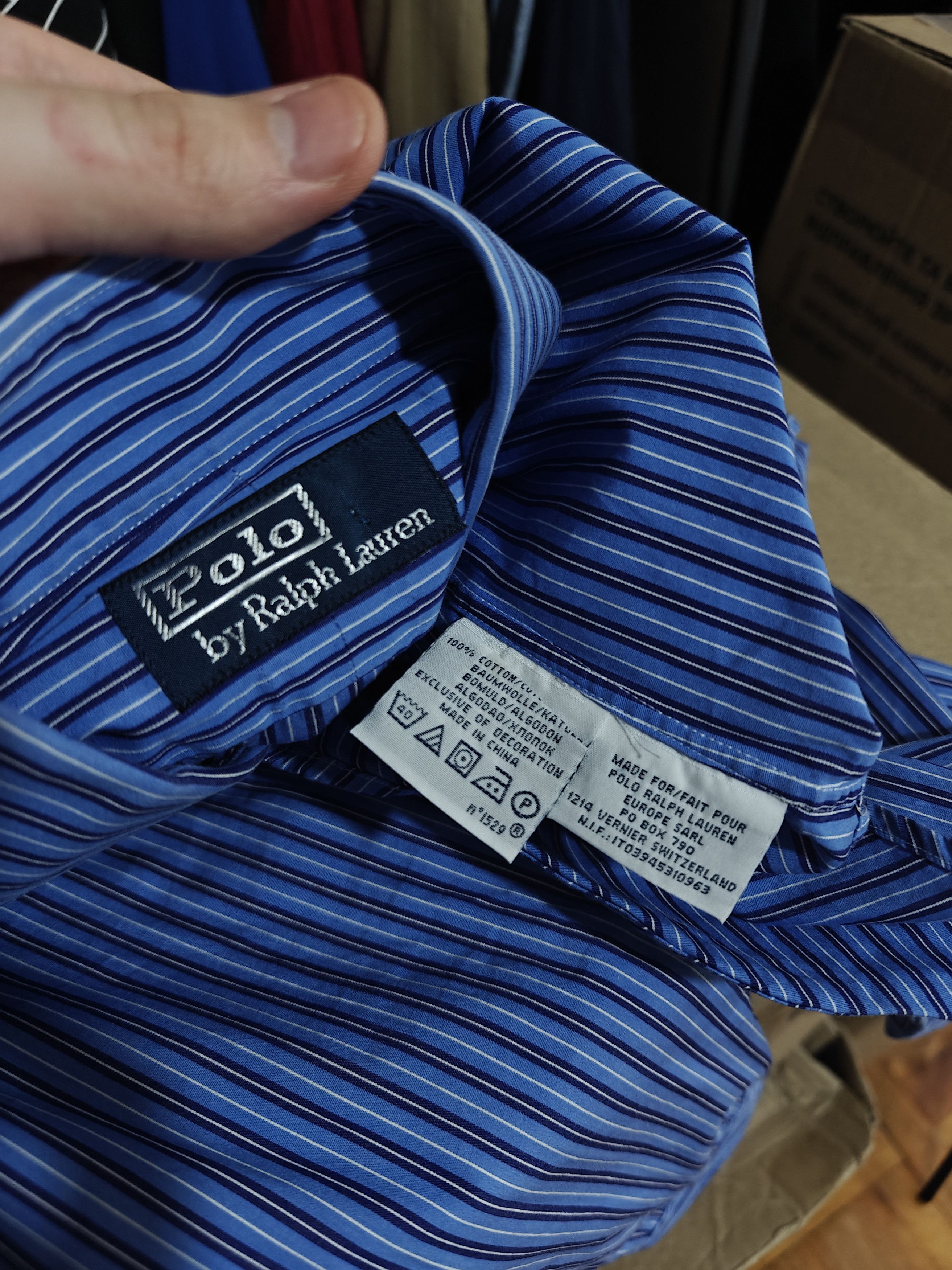 Polo Ralph Lauren Polo Ralph Lauren Vtg Shirt Collared Striped Logo Blue S Size US S / EU 44-46 / 1 - 8 Thumbnail