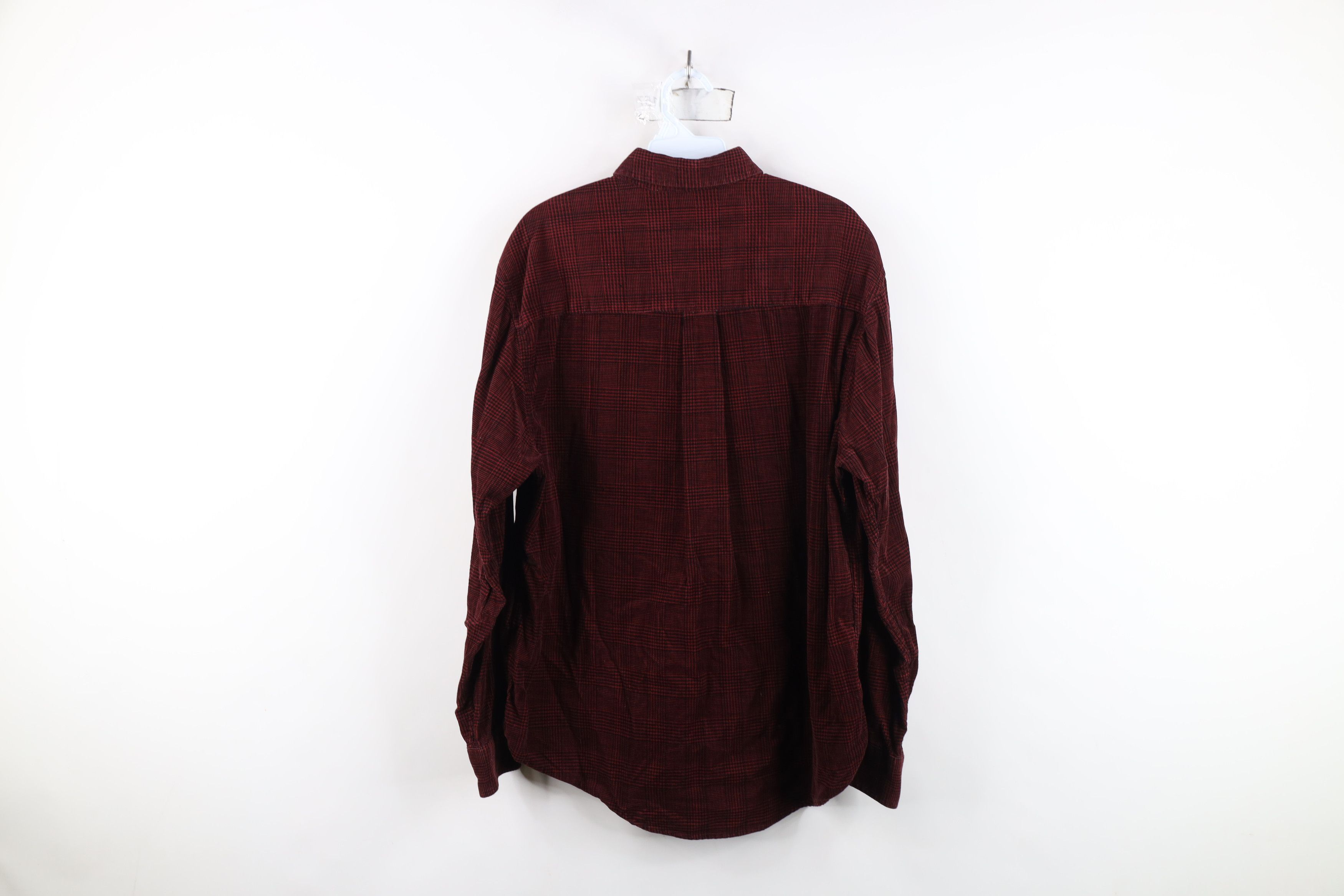 Vintage Vintage 90s Streetwear Houndstooth Corduroy Button Shirt Size US XL / EU 56 / 4 - 10 Thumbnail