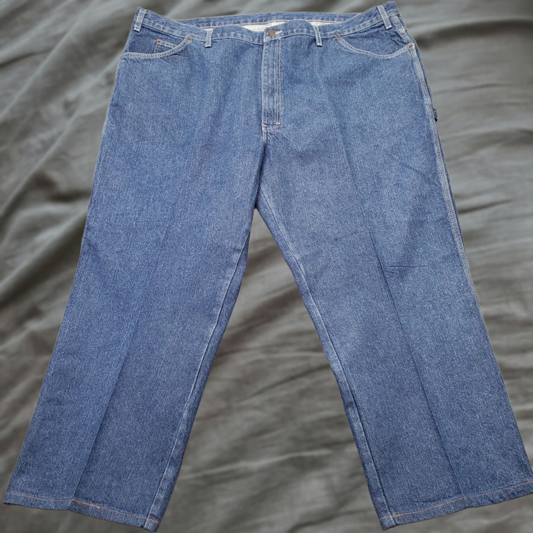 Dickies Dickies Carpenter Jeans Mens 48x30 Blue Denim High Rise Double Stitch Straight Jeans Size US 32 / EU 48 - 1 Thumbnail