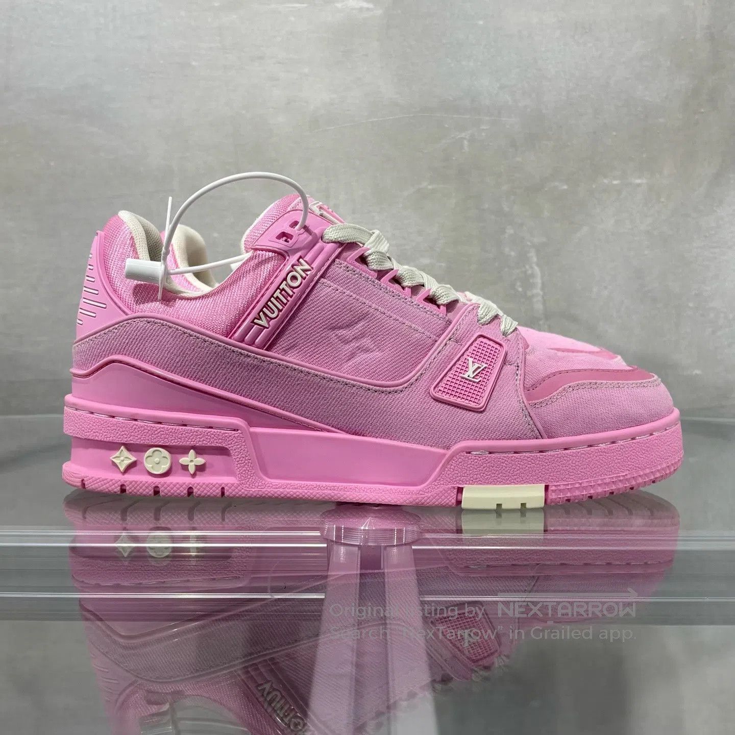 Louis Vuitton Louis Vuitton trainer pink denimn shoes Size US 7 / IT 37 - 4 Thumbnail