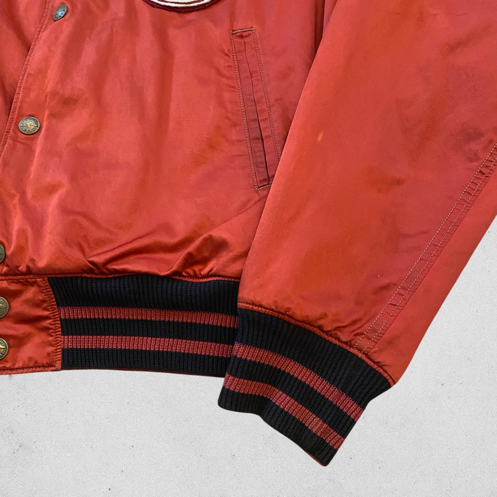 Polo Ralph Lauren × Vintage Polo Ralph Lauren Satin Jacket Reversible Bleecker Bulldogs Size US L / EU 52-54 / 3 - 11 Thumbnail