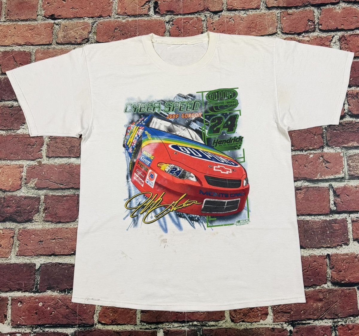 Chase Authentics Vintage 2000 NASCAR Jeff Gordon Cyber Speed Tee Distressed Size US XL / EU 56 / 4 - 1 Thumbnail