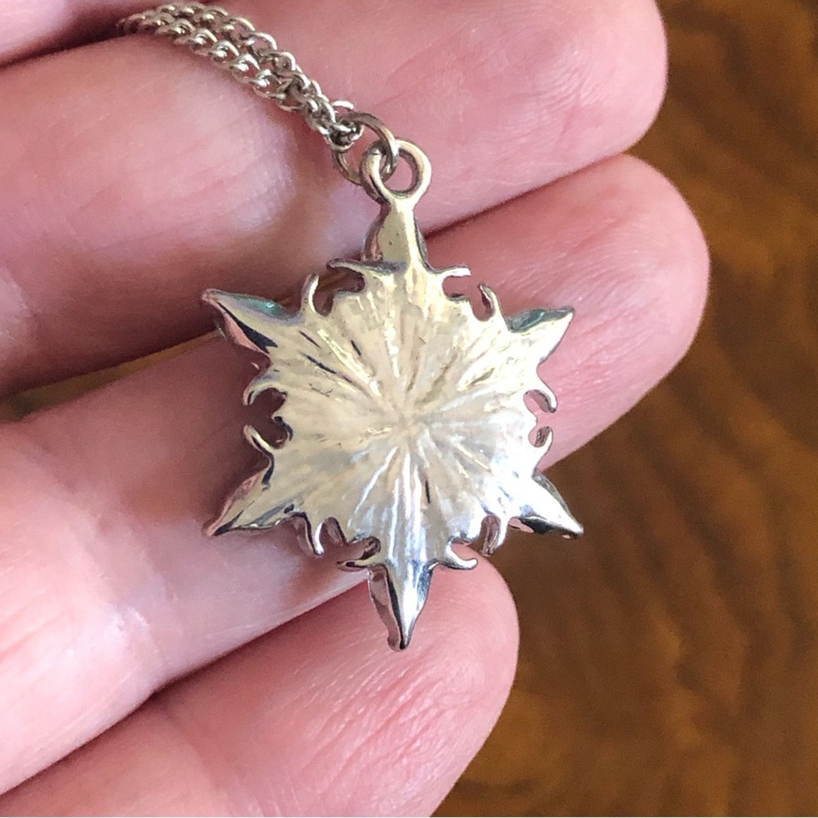 Handmade Hand crafted marquis snowflake on chain necklace Size ONE SIZE - 4 Thumbnail