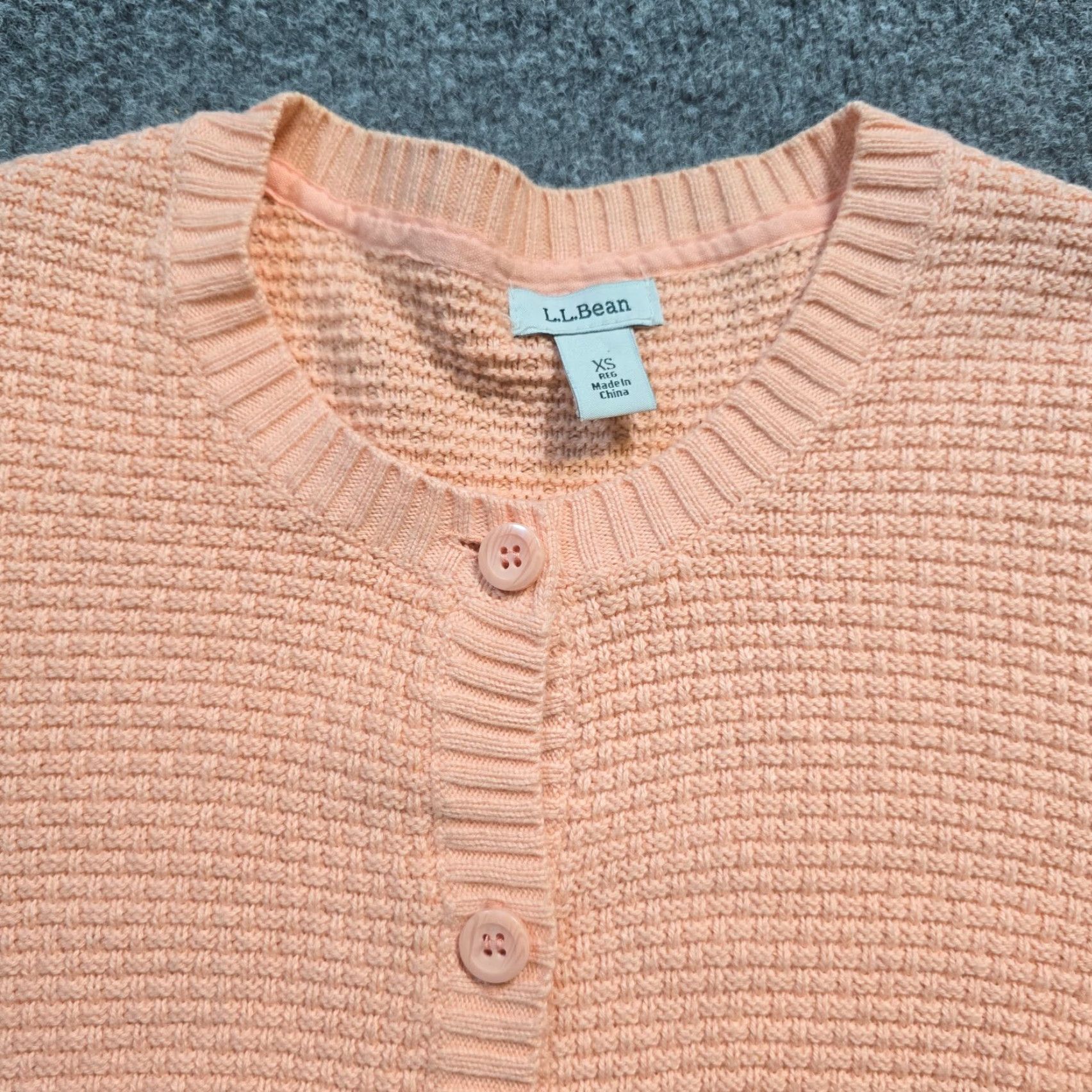 Vintage L.L. Bean Cardigan Sweater Womens XS Orange Knit Long Sleeve Career Regular Fit Sh sweater? Size XS / US 0-2 / IT 36-38 - 3 Thumbnail