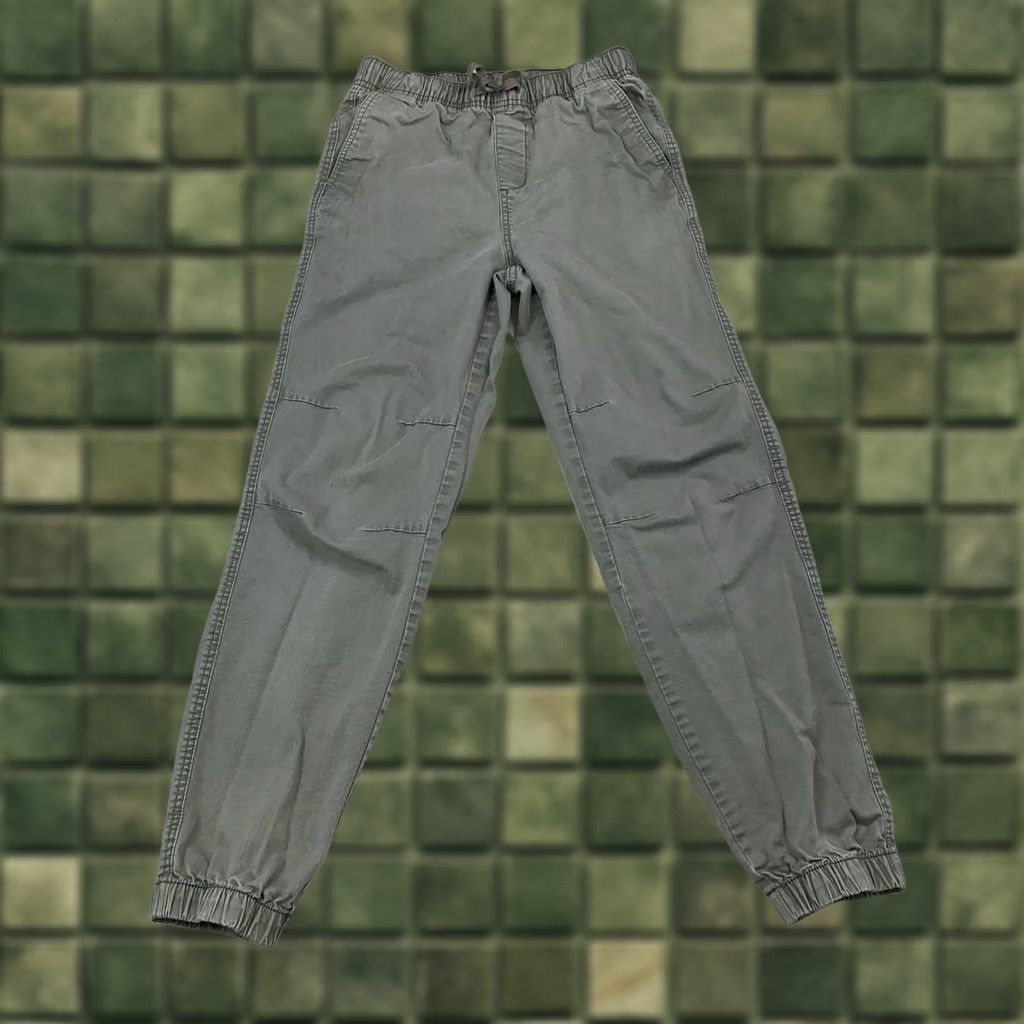 Vintage No Boundaries Faded Green Canvas Slim Fit Drawstring Pull On Joggers XS Mens Joggers XS Green Solid Outdoor Activewear Size US 27 - 1 Thumbnail