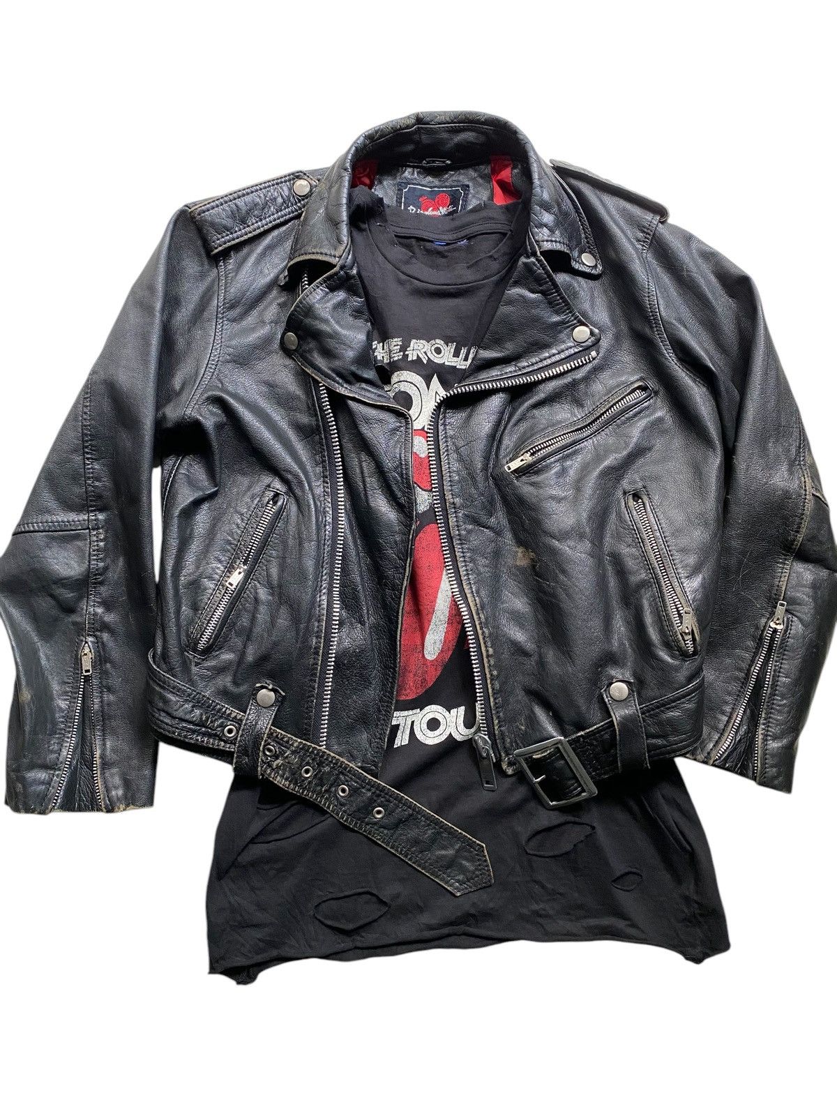 Japanese Brand Kakushi Tokyo Leather Perfecto Punk jacket nice design Size US M / EU 48-50 / 2 - 14 Thumbnail