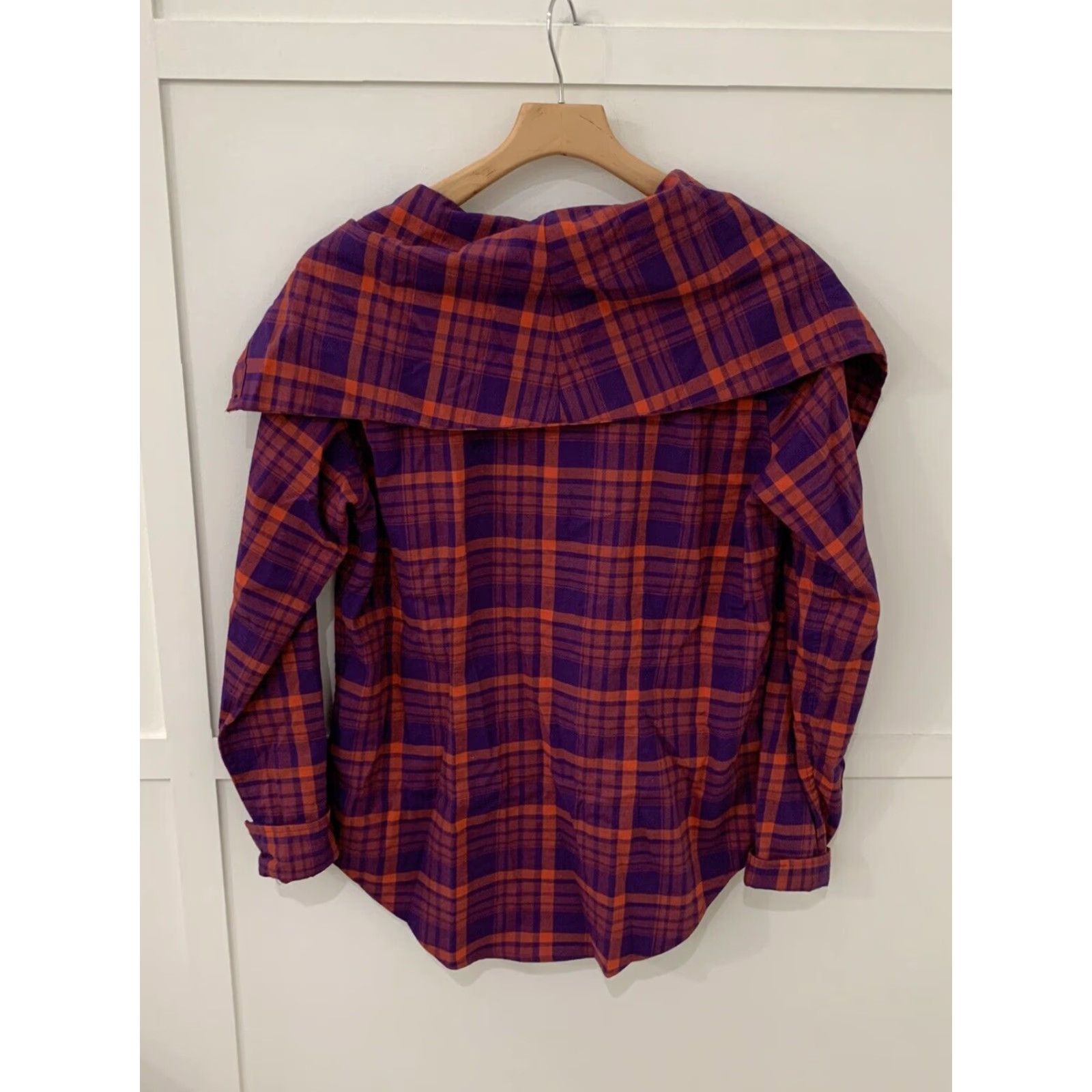 Marmot Marmot Flannel Shirt Womens Large Plaid Purple Orange Button Up Size L / US 10 / IT 46 - 2 Thumbnail