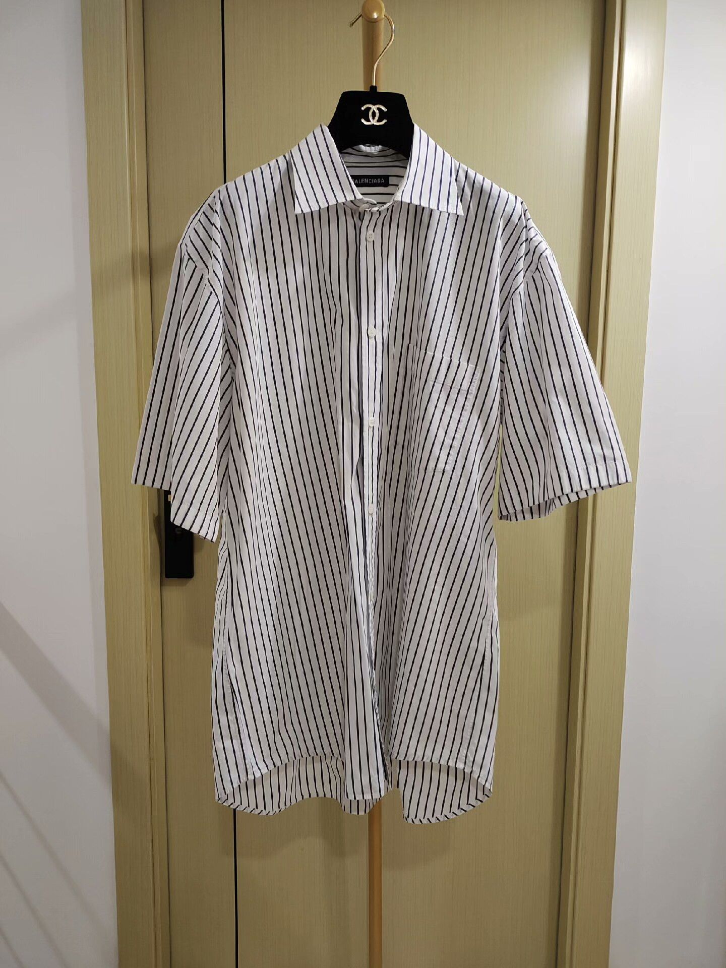 Balenciaga Balenciaga Striped Short Sleeve Top Size US M / EU 48-50 / 2 - 1 Thumbnail