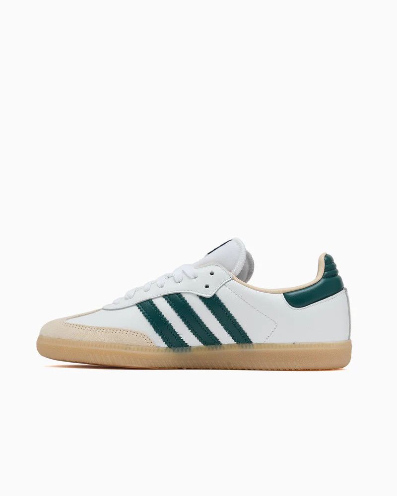 Adidas o1mle0426 Unisex Samba Low-Top Sneakers in White/Green Size US 7.5 / EU 40-41 - 2 Thumbnail
