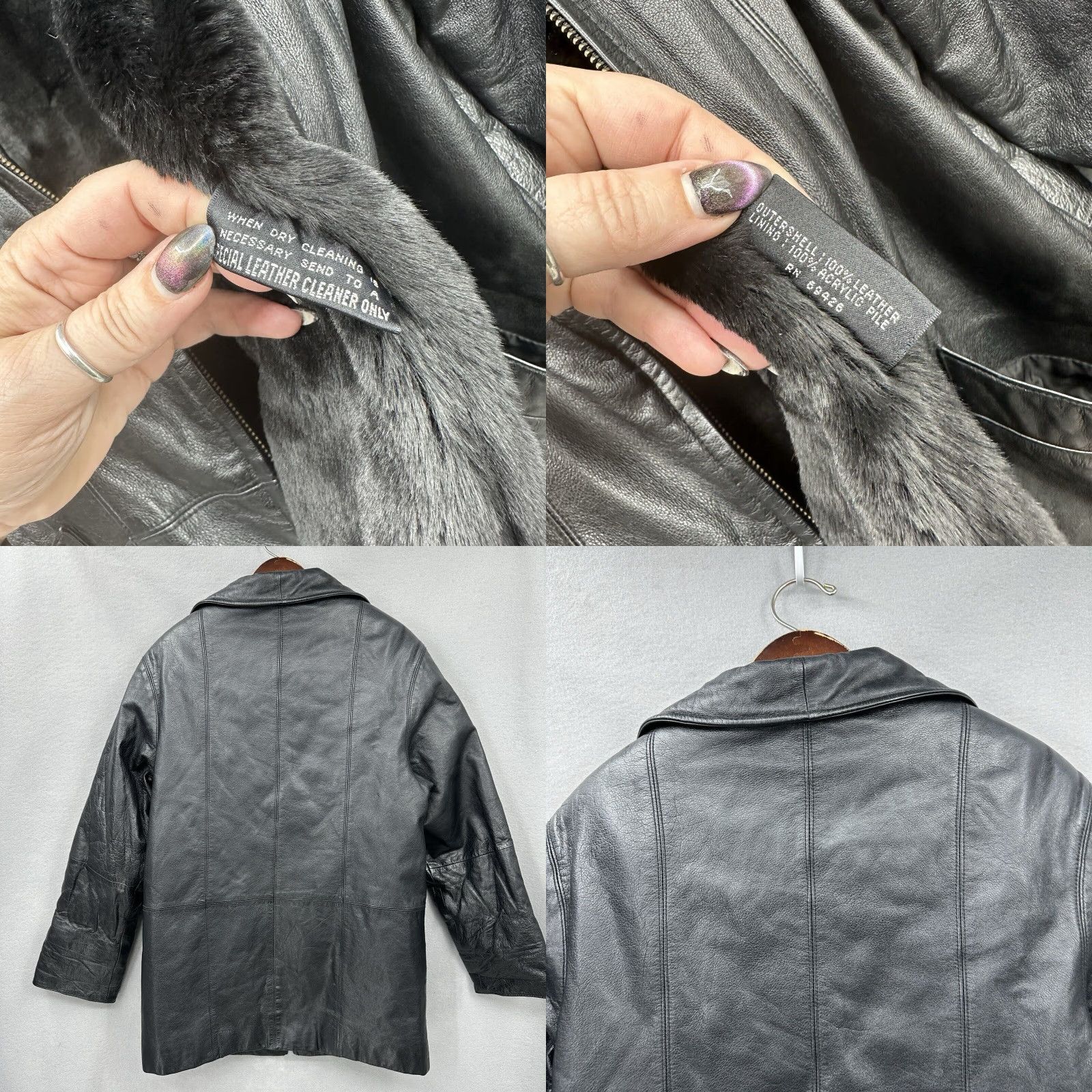 Vintage VINTAGE Wilsons Leather Jacket Womens XS Zip in Liner y2k Black Moto 90s Leather Jacket Womens XS Zip Lined Fur Trim Black 80s 90s Motorcycle Mens? Size XS / US 0-2 / IT 36-38 - 8 Thumbnail