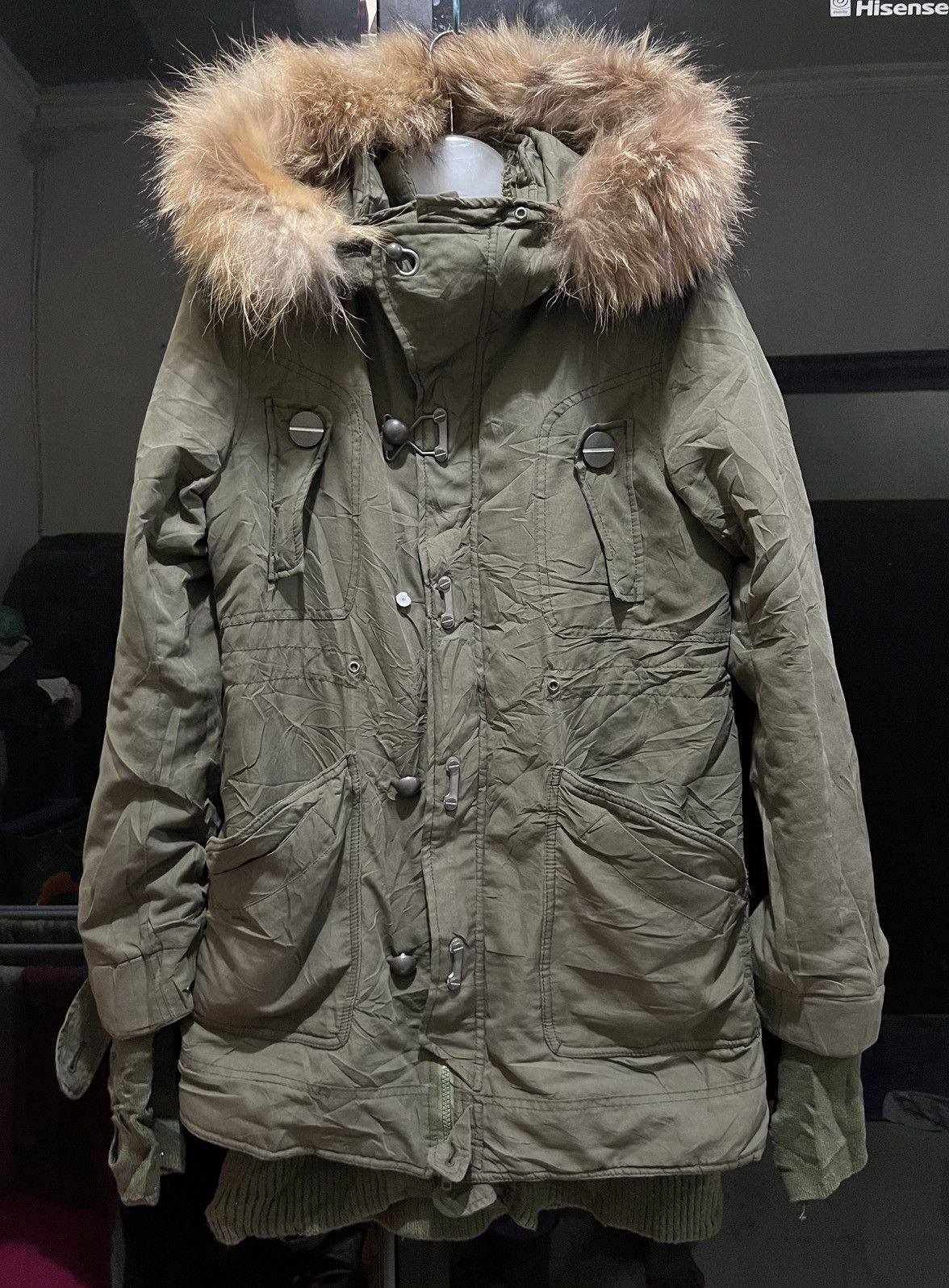 SLY SLY Military Bono Fur Parka grunge punk gothic vkei Size US M / EU 48-50 / 2 - 1 Thumbnail