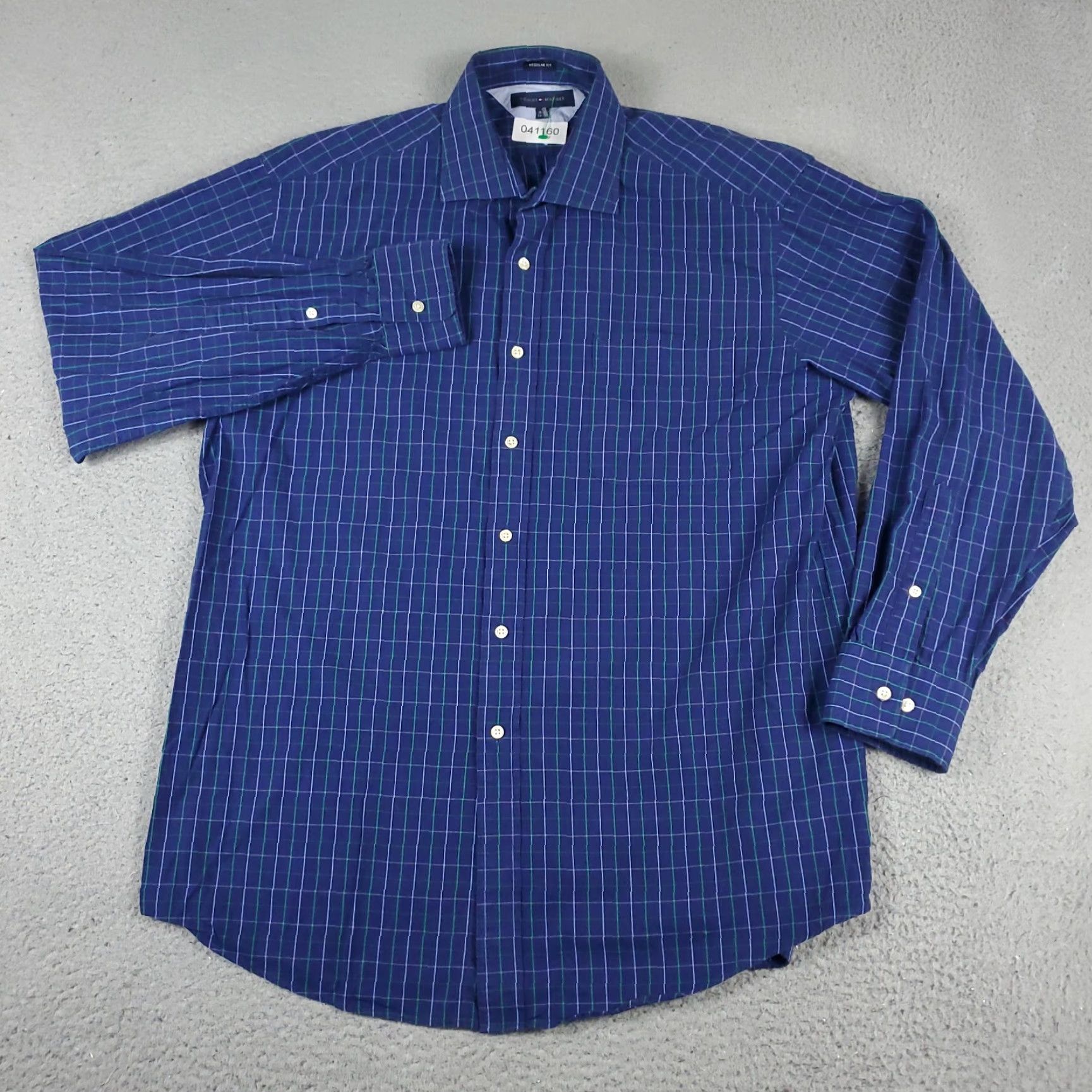 Tommy Hilfiger Tommy Hilfiger Shirt Mens 15.5 Blue Check Casual Button Up Long Sleeve Size US M / EU 48-50 / 2 - 2 Thumbnail