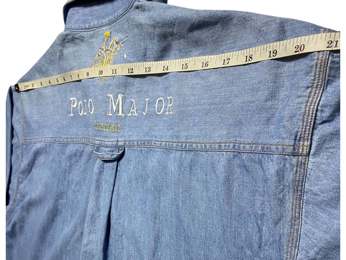 Polo Ralph Lauren Vintage Polo Major Champion Western Denim Light Blue Flannel Size US L / EU 52-54 / 3 - 13 Thumbnail