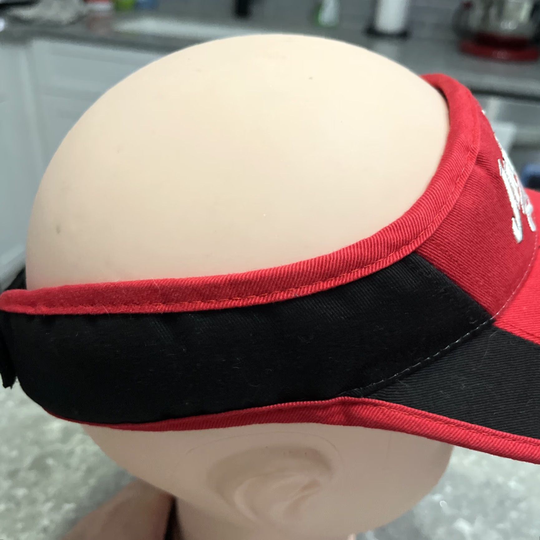 NASCAR Jim Beam Whiskey Racing Visor Unisex Adults One Size Red Cotton Adjustable Logo Stylemaster NASCAR Size ONE SIZE - 4 Thumbnail
