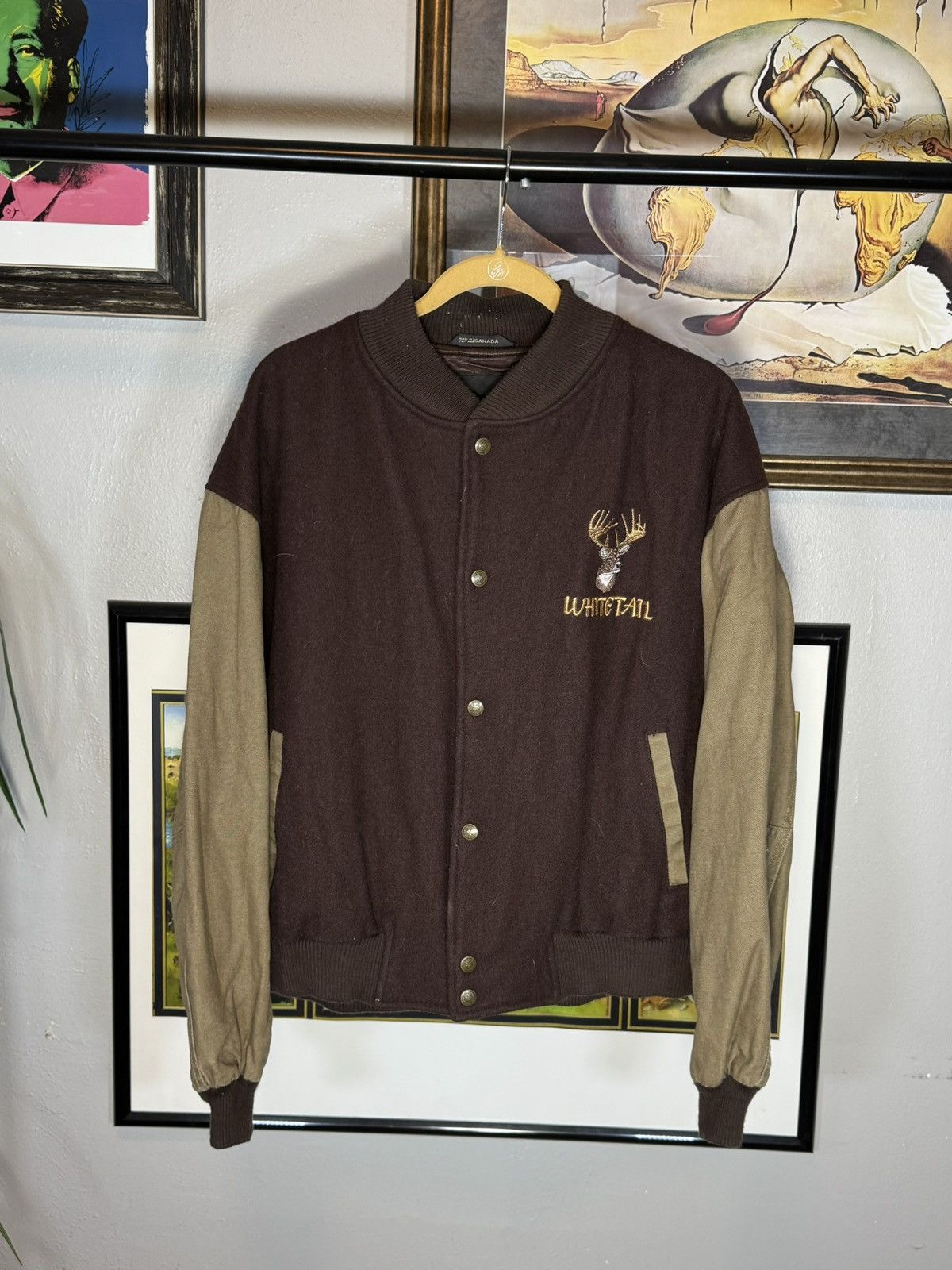 Vintage Vintage White Tail Deer Bomber Jacket Size US XL / EU 56 / 4 - 2 Thumbnail
