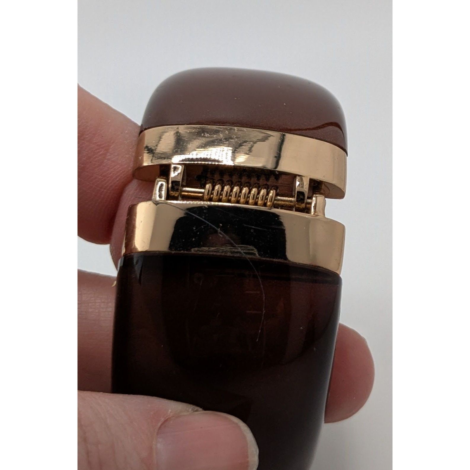Other Hinged Brown Resin Bangle Bracelet With Gold-Tone Accents Size ONE SIZE - 9 Thumbnail