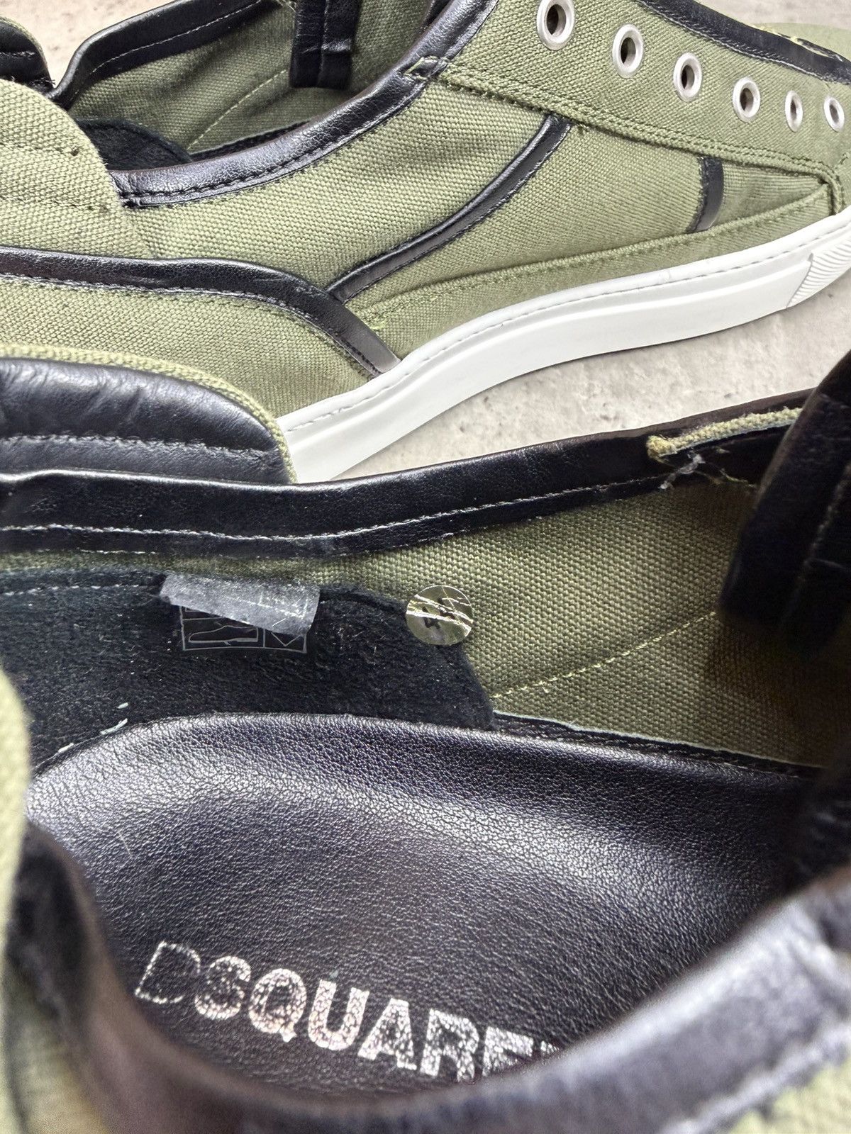 Dsquared2 Dsquared2 Zip Sneakers Green Canvas Low Top Size 44 Size US 10 / EU 43 - 12 Thumbnail