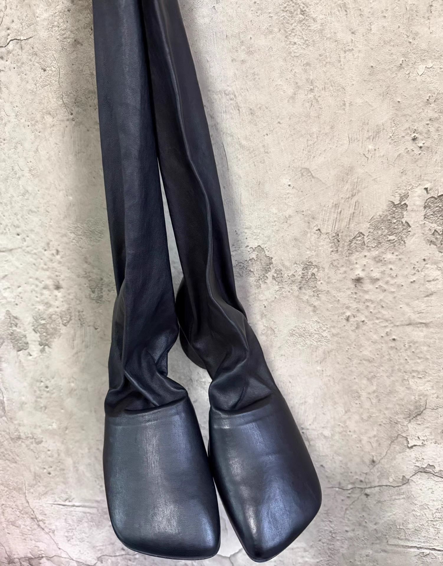 Uma Wang Uma Wang Square Toe Block Heel Stretch Knee High Boots K25 Size US 10 / IT 40 - 2 Thumbnail
