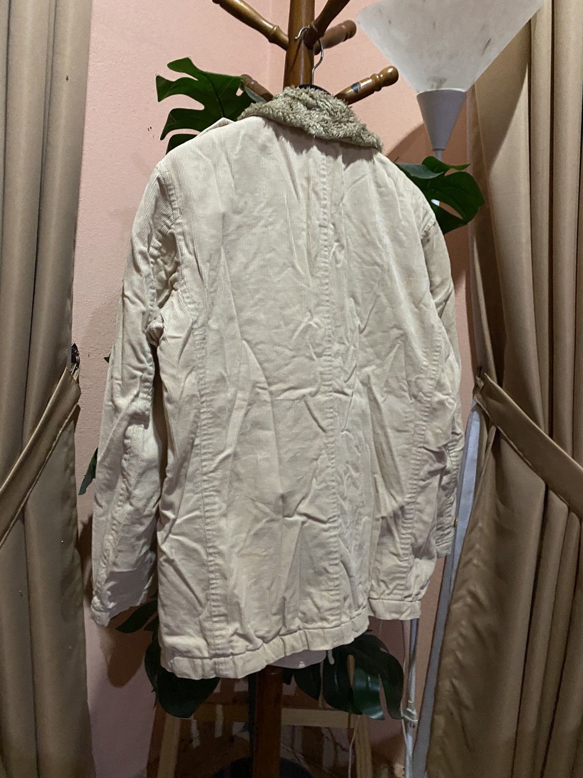 Paul Smith Paul Smith Beige Corduroy Sherpa Collar Double-Breasted Coat Size US M / EU 48-50 / 2 - 9 Thumbnail