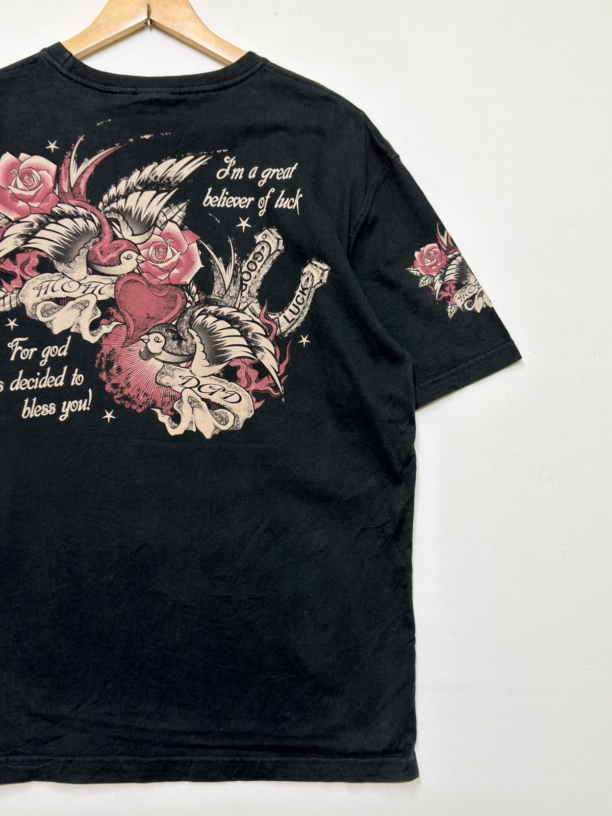 Vintage Vintage Blood Message Swallow Tattoo Graphic Tee Japan Size US S / EU 44-46 / 1 - 11 Thumbnail